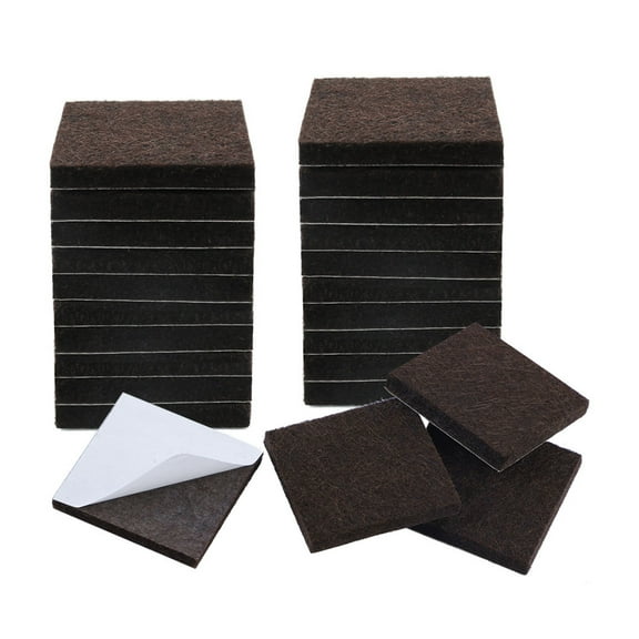 Unique Bargains Square Nonslip Adhesive Furniture Pad Brown 24-Pack