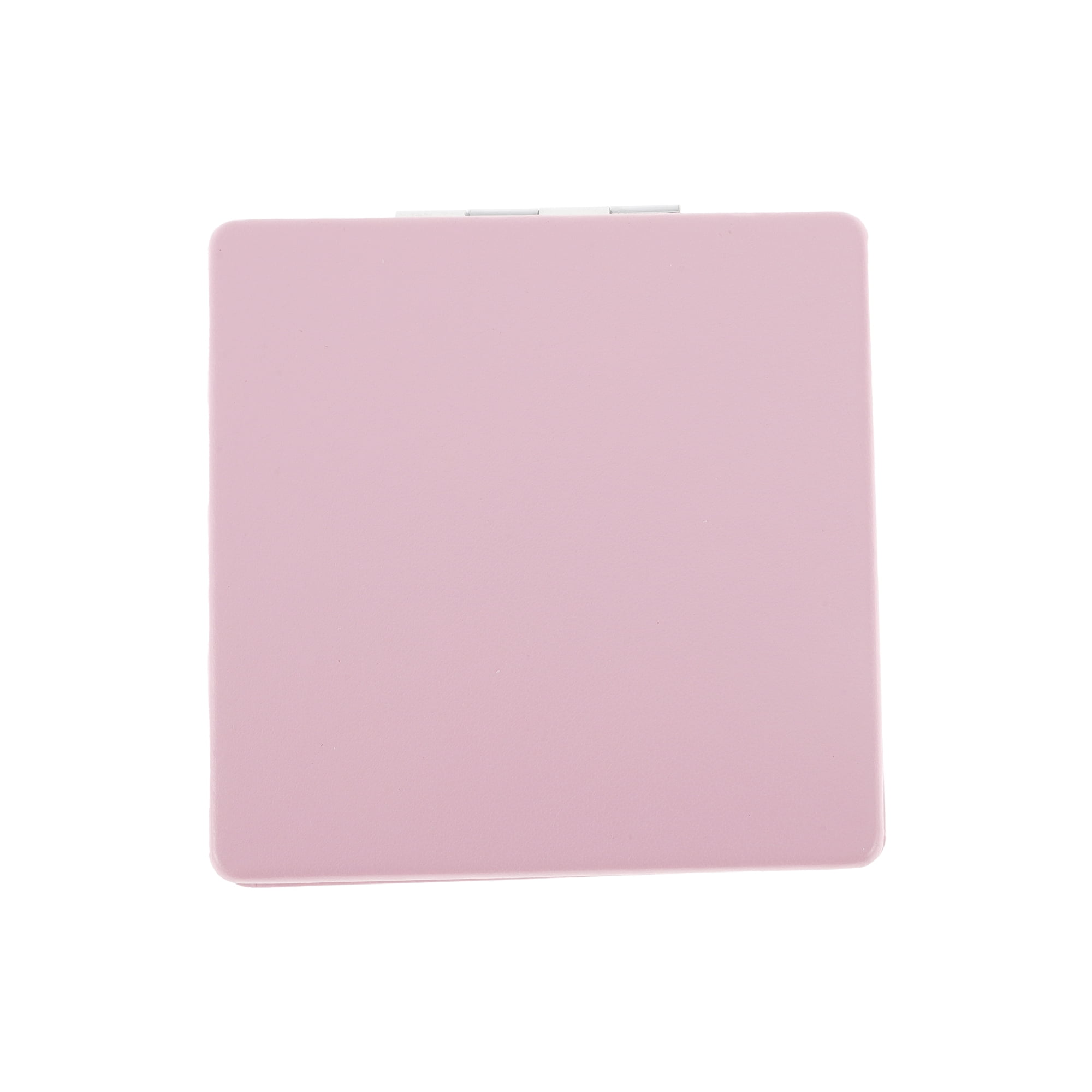 Unique Bargains Square Solid Color Makeup Mirror 1 Pc Pink