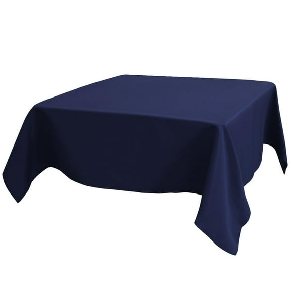 Unique Bargains Square Tablecloth Polyester Table Cover for Wedding Picnic 55" x 55" Navy Blue