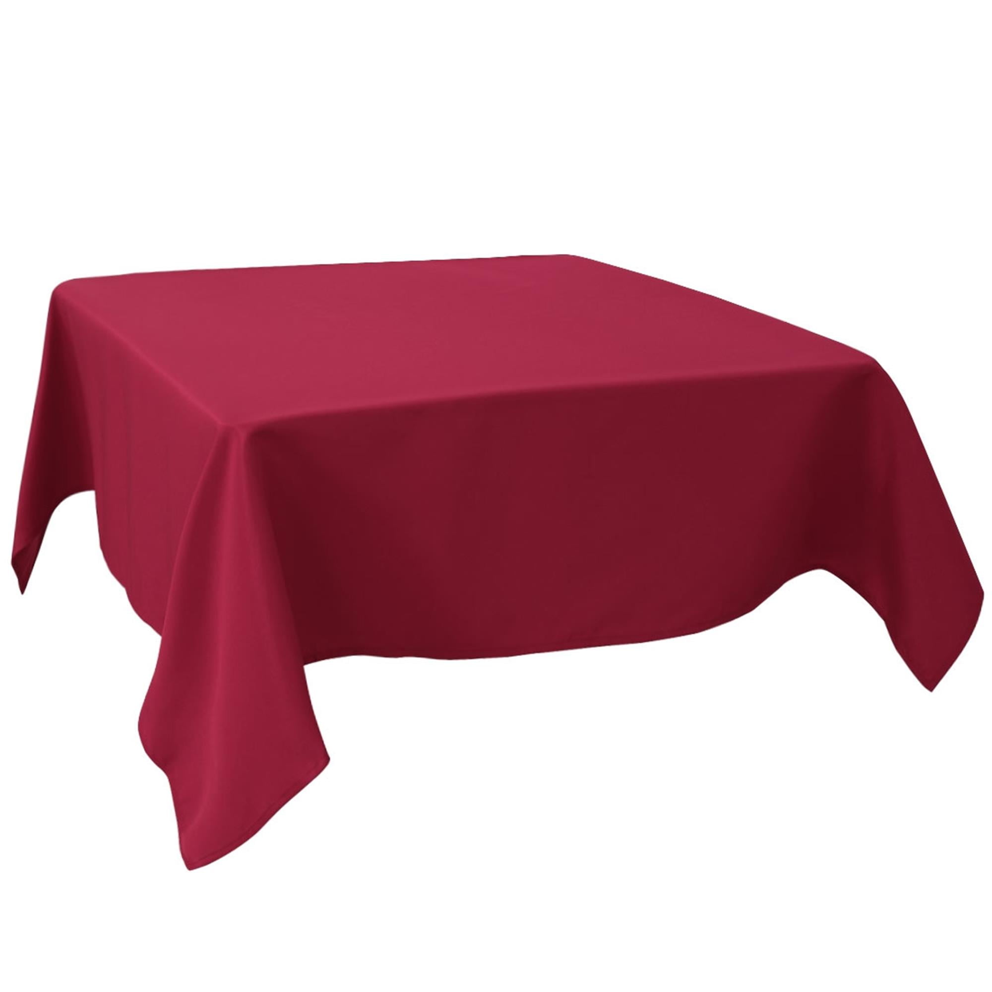 Unique Bargains Square Tablecloth Polyester Table Cover for Wedding Picnic 55" x 55" Red