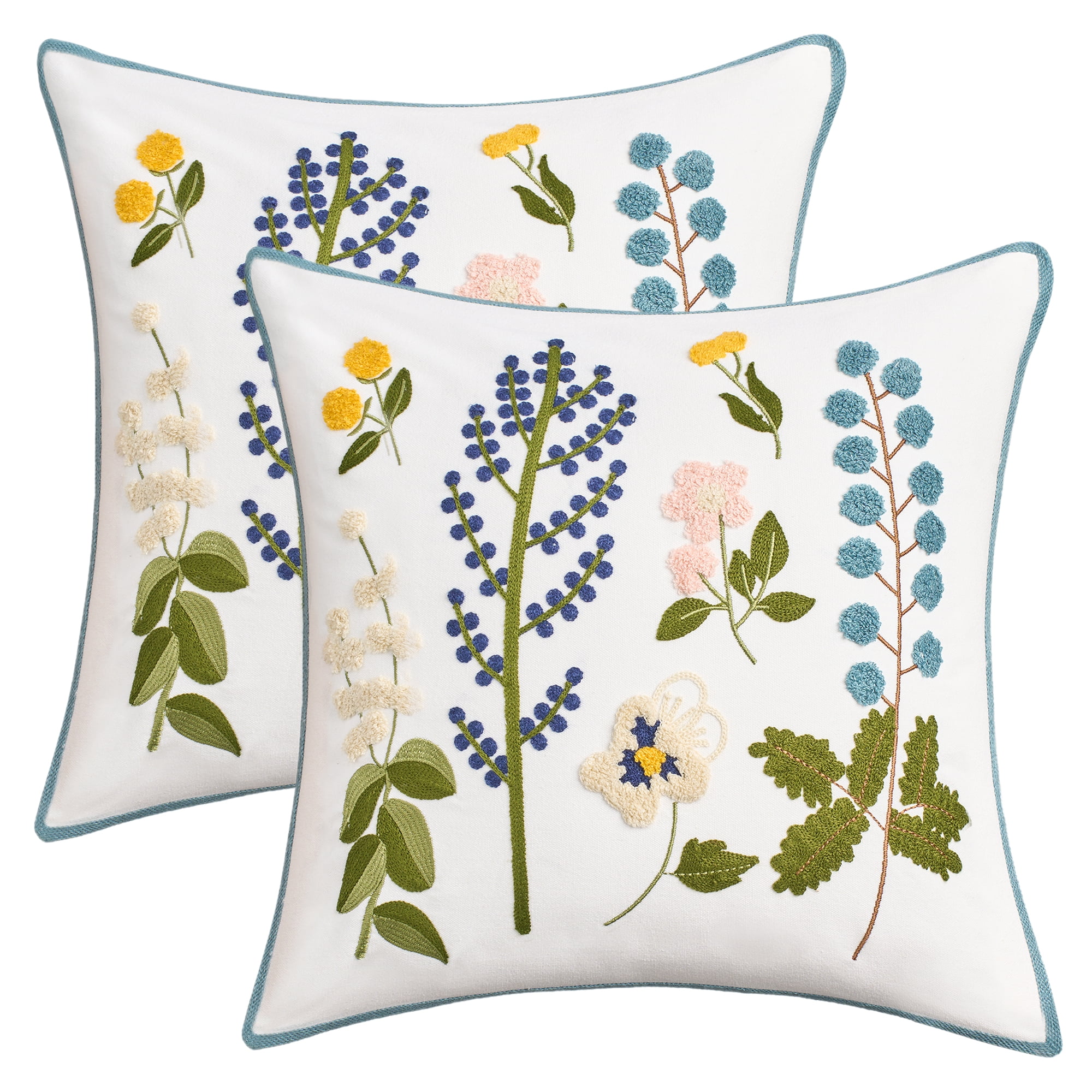 Unique Bargains Square Throw Pillow Covers Pack of 2 Multicolor Pattern 3 18" x 18"