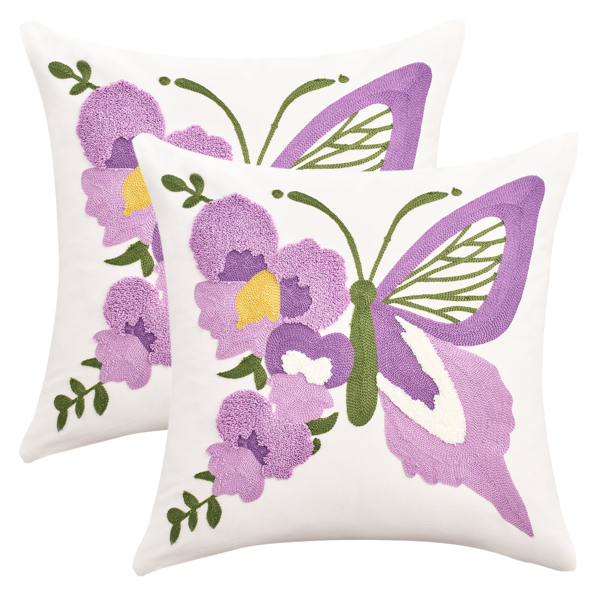 Unique Bargains Square Throw Pillow Covers Pack of 2 Multicolor Pattern 5 18" x 18"