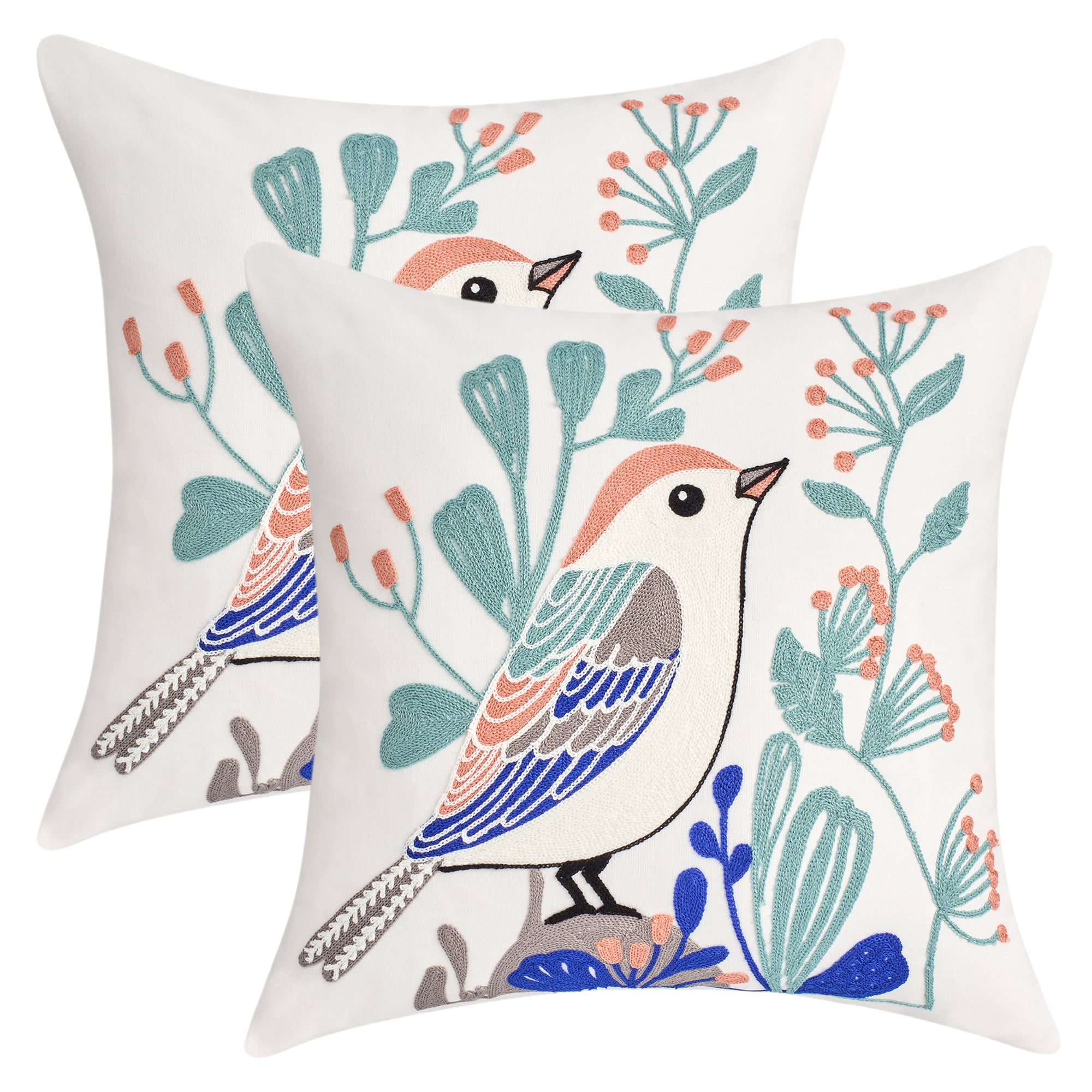 Unique Bargains Square Throw Pillow Covers Pack of 2 Multicolor Pattern 7 18" x 18"