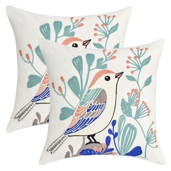 Unique Bargains Square Throw Pillow Covers Pack of 2 Multicolor Pattern 7 18" x 18"