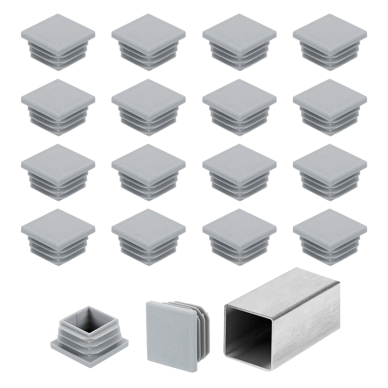 Unique Bargains Square Tubing End Caps Hole Plug Insert Tubing Chair Leg 1 3/16"