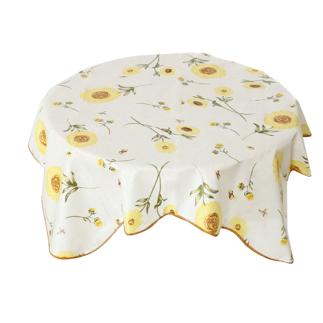 Unique Bargains Square Water Resistance Tablecloth Flower Print 35" x 35"