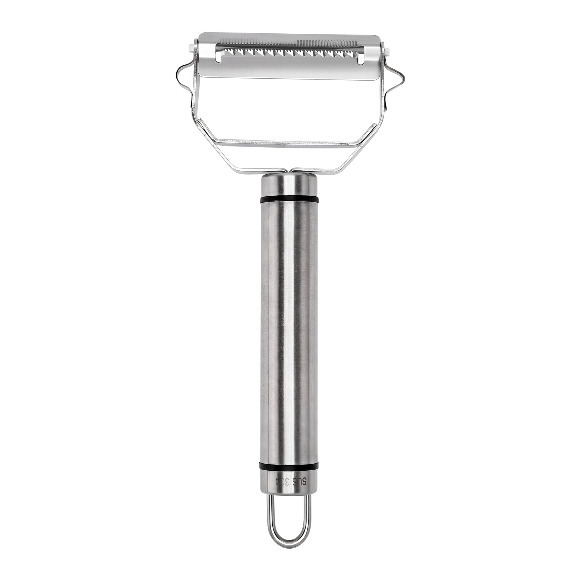 Unique Bargains Stainless Steel 3 in 1 Vegetable Peeler with Handle Silver 6.8x3.3 inch