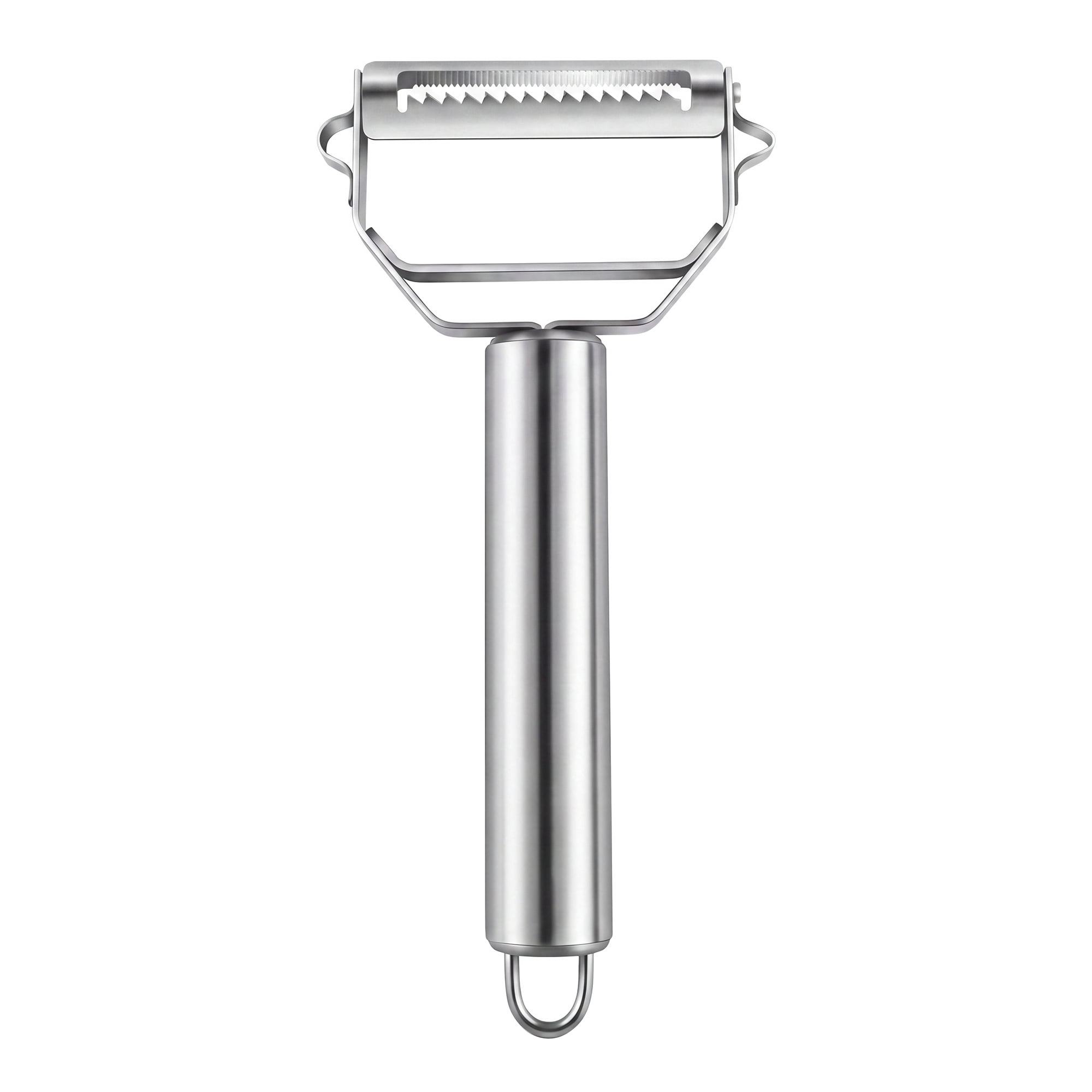 Unique Bargains Stainless Steel 3 in 1 Vegetable Peeler with Handle Silver 6.9x3.3 inch