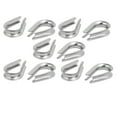 thumbnail image 1 of Unique Bargains Stainless Steel 8mm 5/16" Standard Wire Rope Cable Thimbles Silver Tone 10 Pcs, 1 of 2