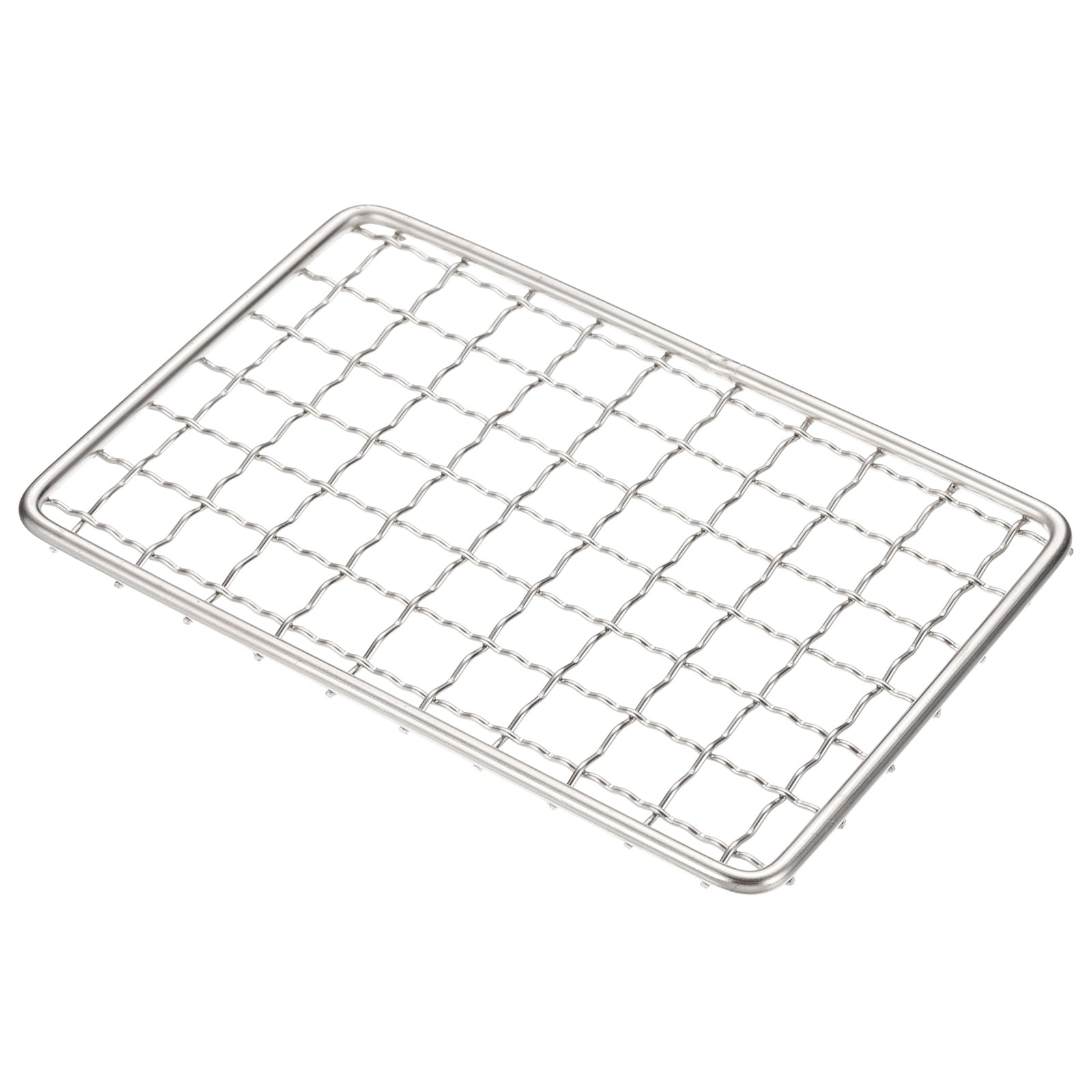 Unique Bargains Stainless Steel Barbecue Grill Net Mesh Rack Grate 3.9" x 5.9"