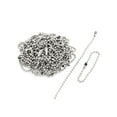 Unique Bargains Stainless Steel Beaded Ball Chain Silver Tone 12cm 50