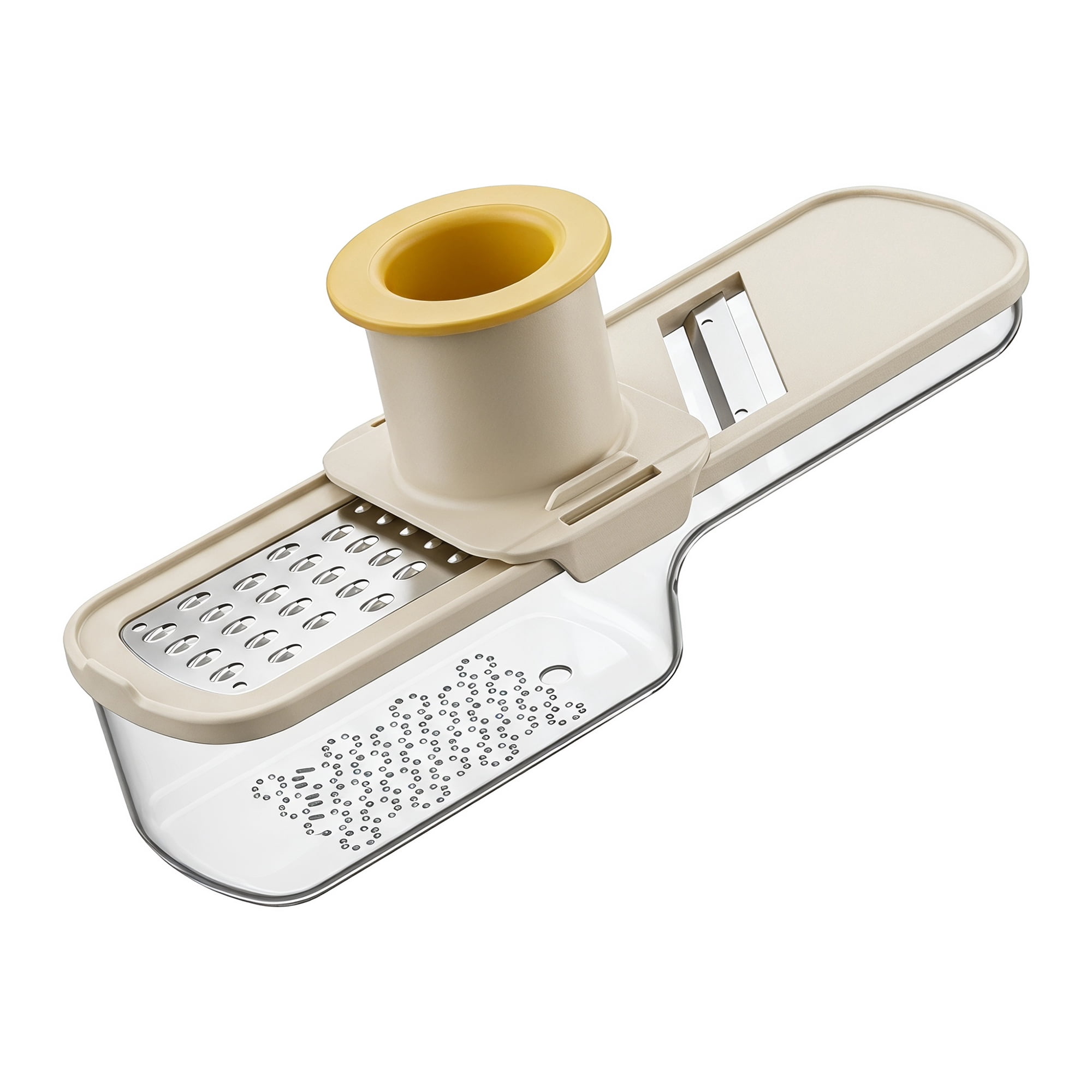 Unique Bargains Stainless Steel Blades 3-in-1 Cutter Slices, Chops and Grates Beige 1 pcs