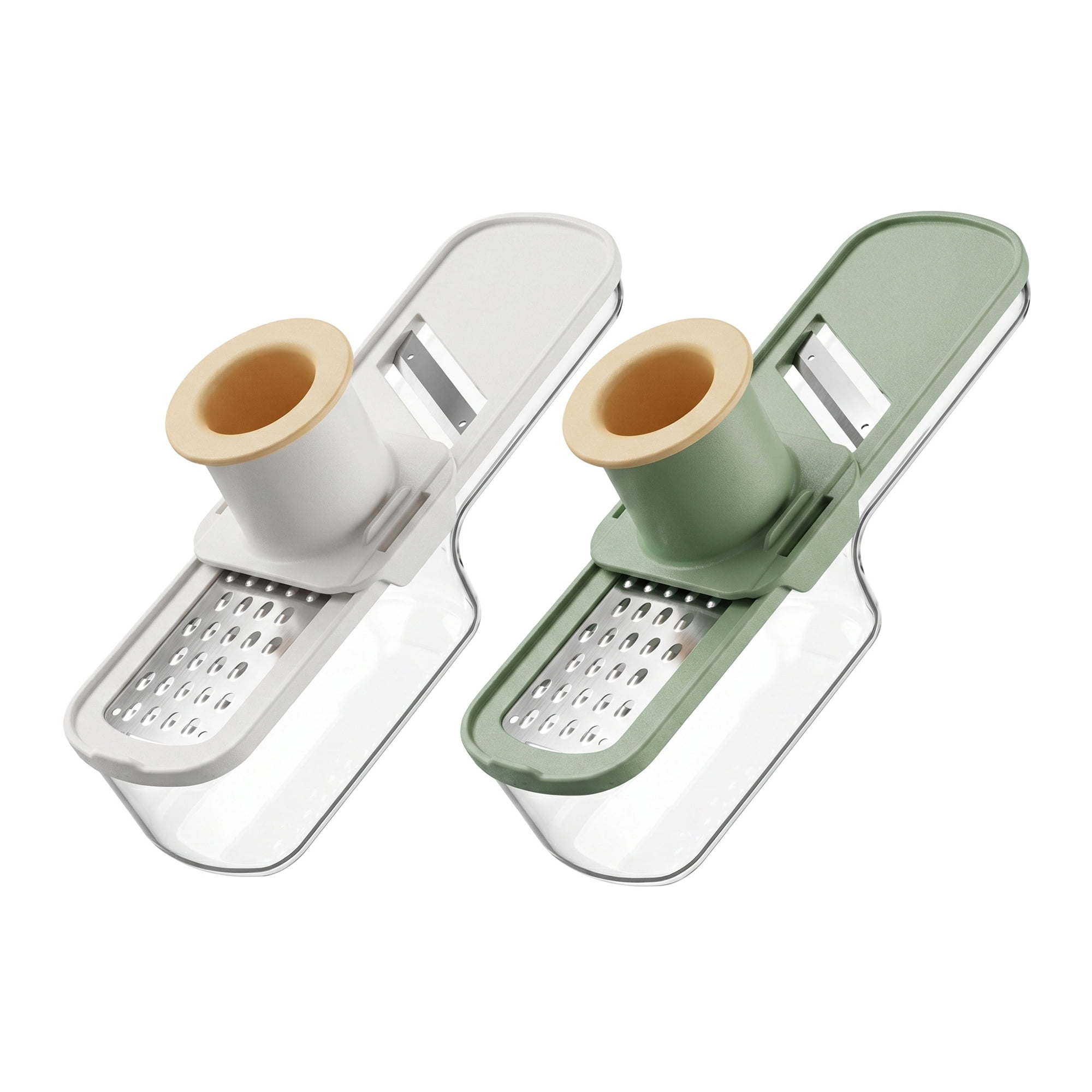 Unique Bargains Stainless Steel Blades 3-in-1 Cutter Slices, Chops and Grates Mixed 2 pcs