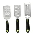 thumbnail image 1 of Unique Bargains Stainless Steel Cheese Graters Set Handheld Lemon Zester 3 Piece, 1 of 8