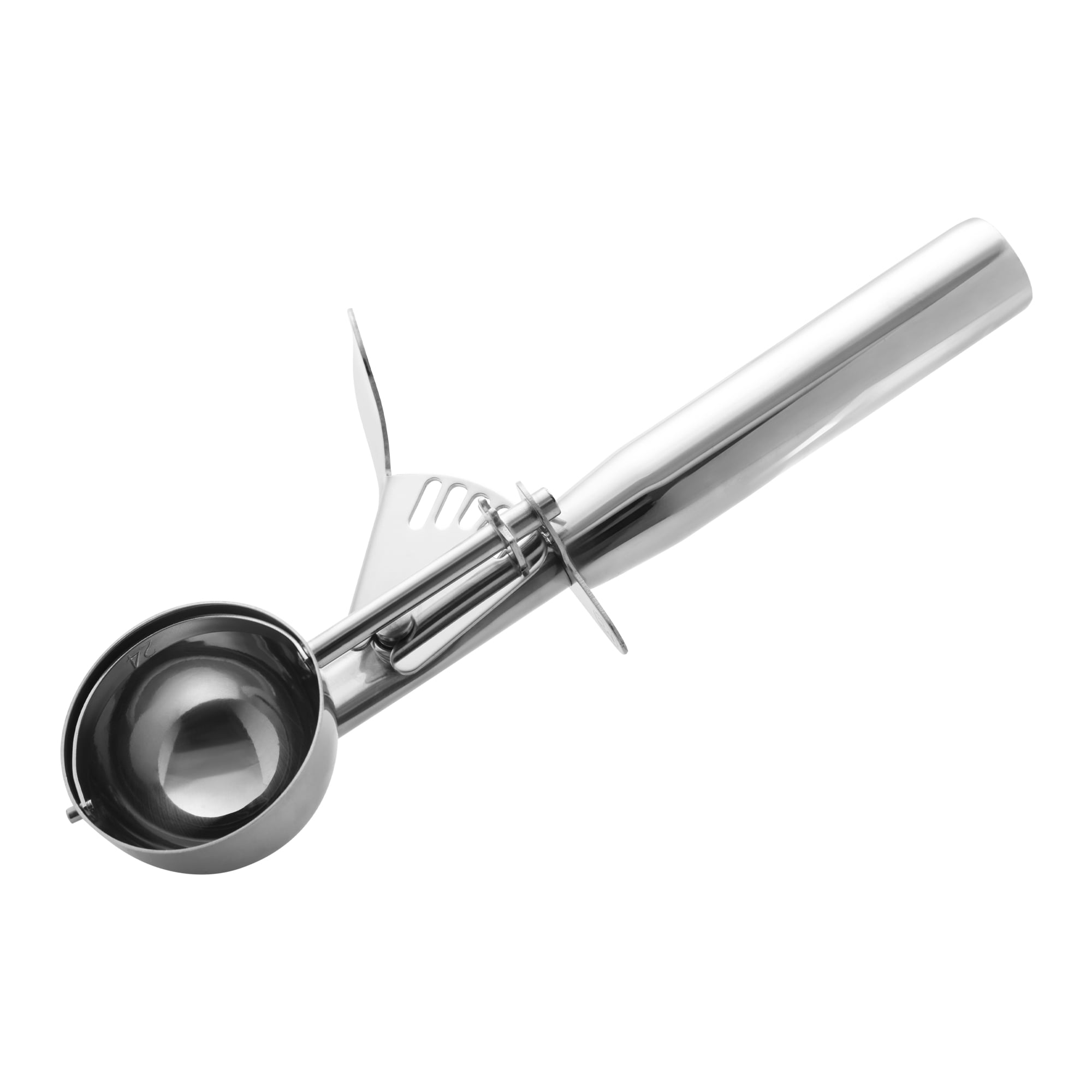 Unique Bargains Stainless Steel Comfortable Ice Cream Scoop Silver-1Pcs 8.3*2inch