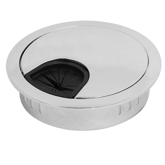 Unique Bargains Stainless Steel Desktop Computer Table Grommet Cable Cord Hole Cover 53mm Dia