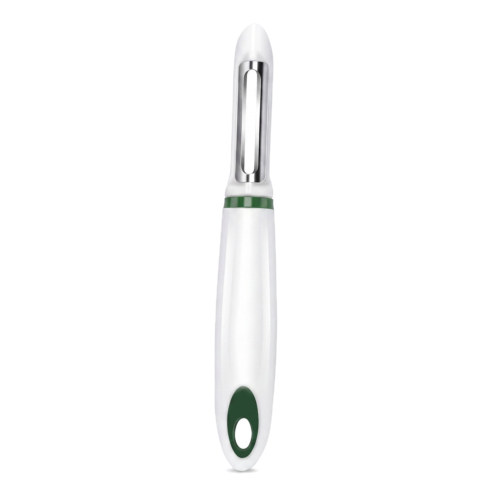 Unique Bargains Stainless Steel Durable Peeler with Ergonomic Handle Green 7.1" x 1.2"