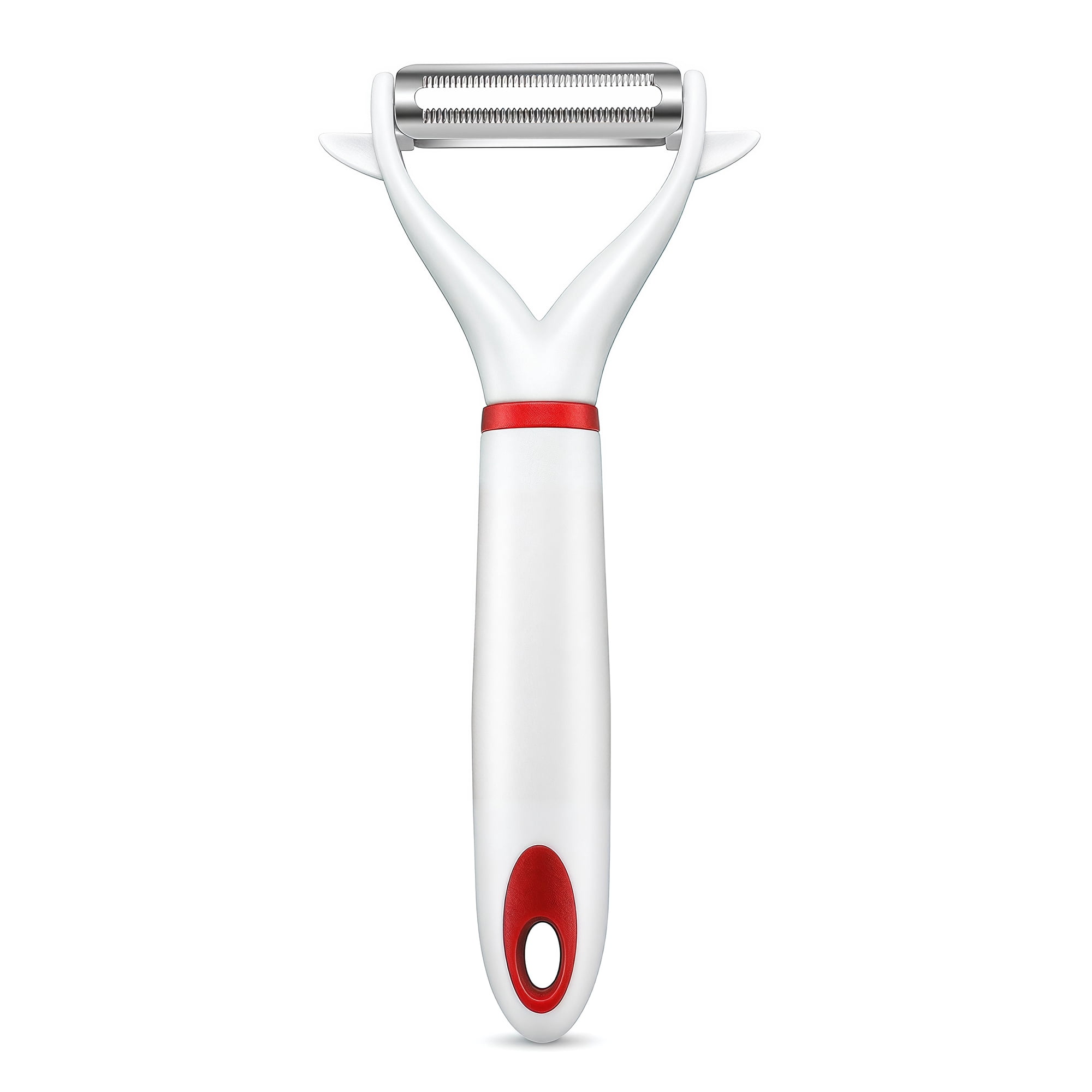 Unique Bargains Stainless Steel Durable Peeler with Ergonomic Handle Red 6.7" x 3"