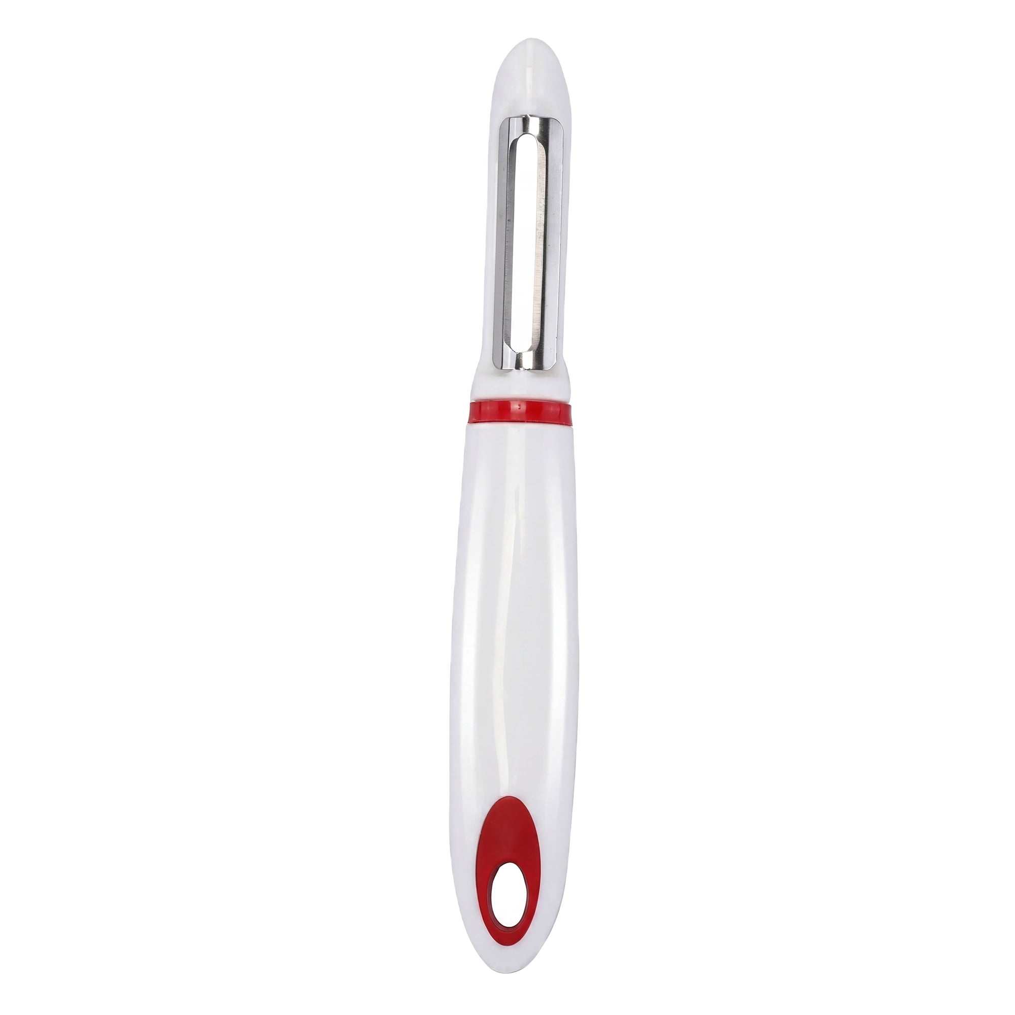 Unique Bargains Stainless Steel Durable Peeler with Ergonomic Handle Red 7.1" x 1.2"