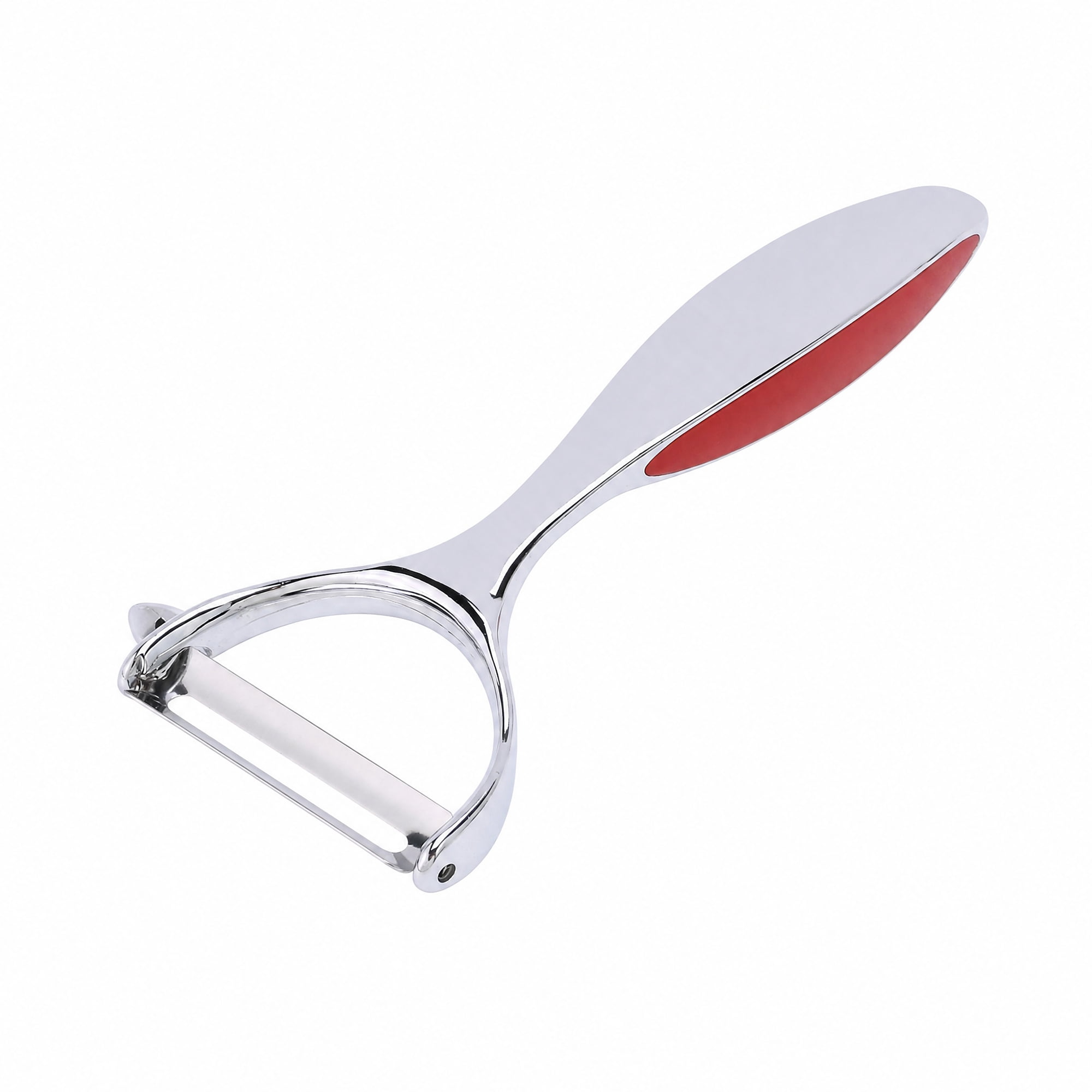 Unique Bargains Stainless Steel Durable Vegetable Peeler with Round Handle Red (Y-shape)