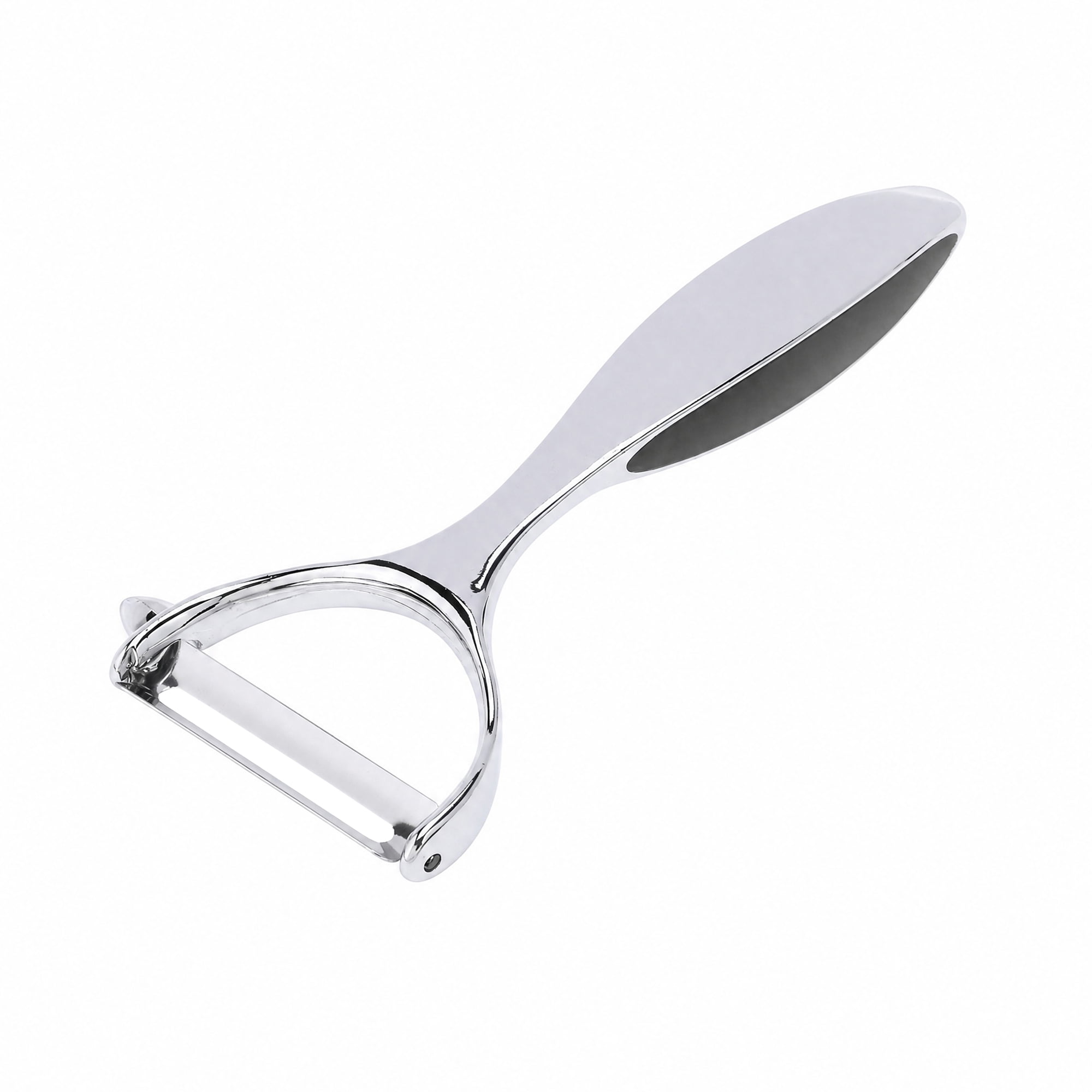 Unique Bargains Stainless Steel Durable Y Vegetable Peeler with Round Handle Black