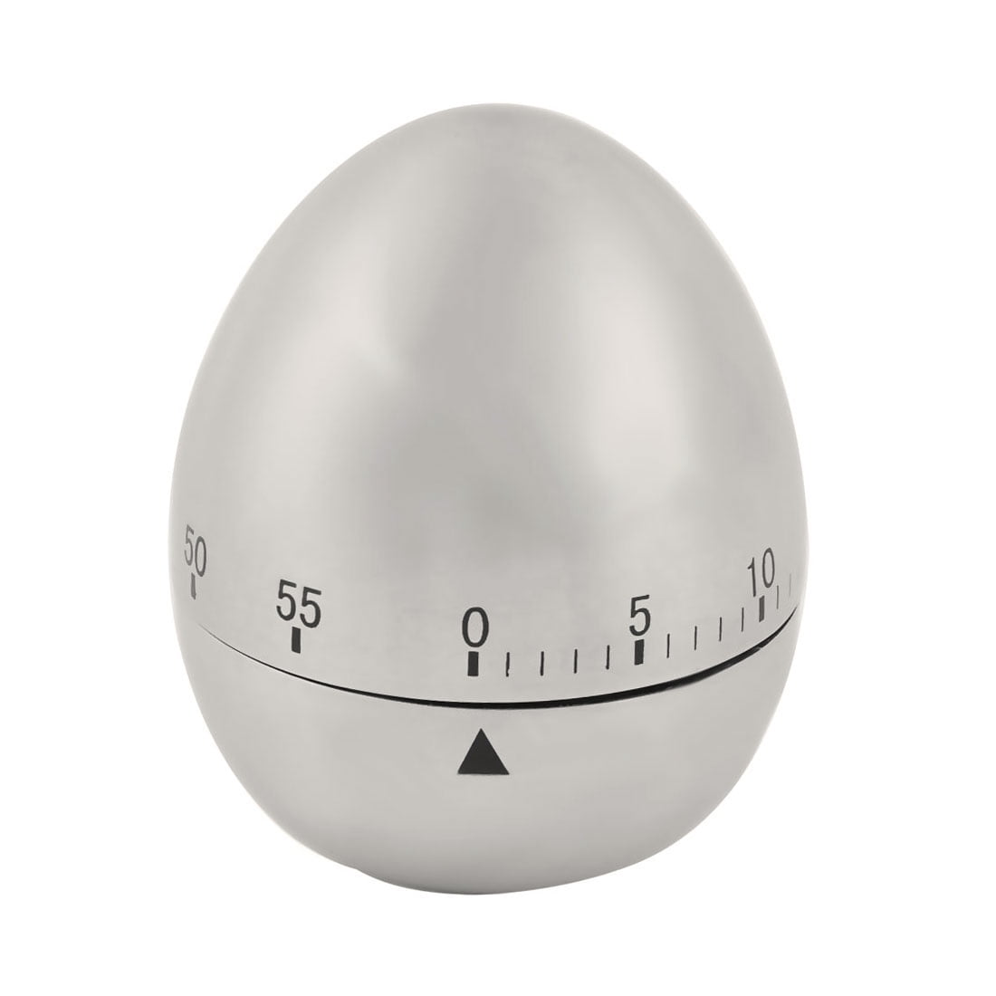 Unique Bargains Stainless Steel Egg Shaped Home Kitchen Cooking Alarm Timer 60 Minutes