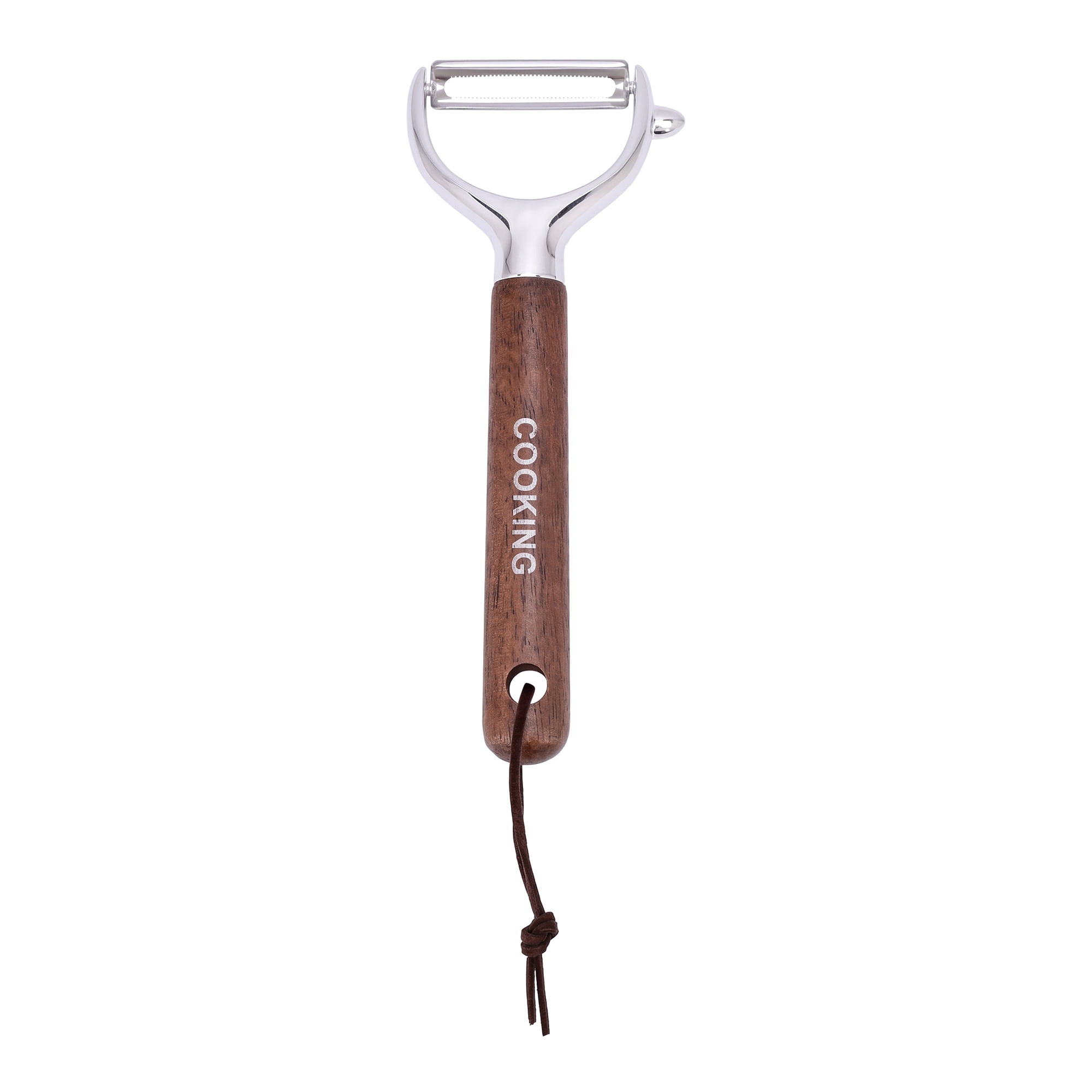 Unique Bargains Stainless Steel Ergonomic Peeler with Hang Handle Brown-1 6.6" x 2.8"
