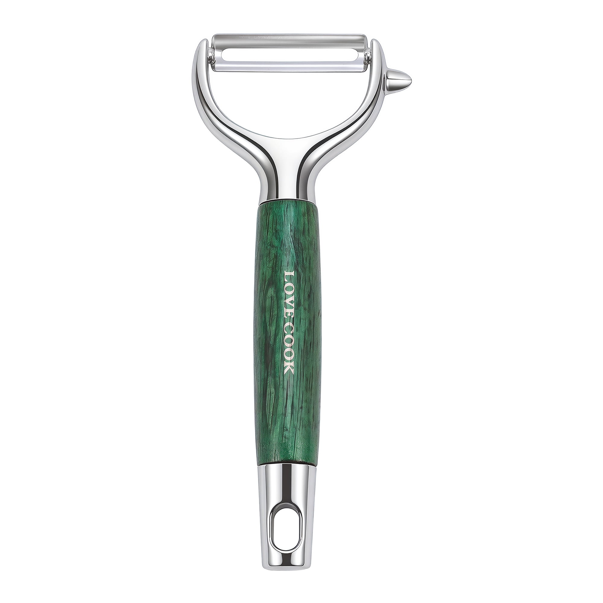 Unique Bargains Stainless Steel Ergonomic Peeler with Hang Handle Gold-2 6.6" x 2.8"