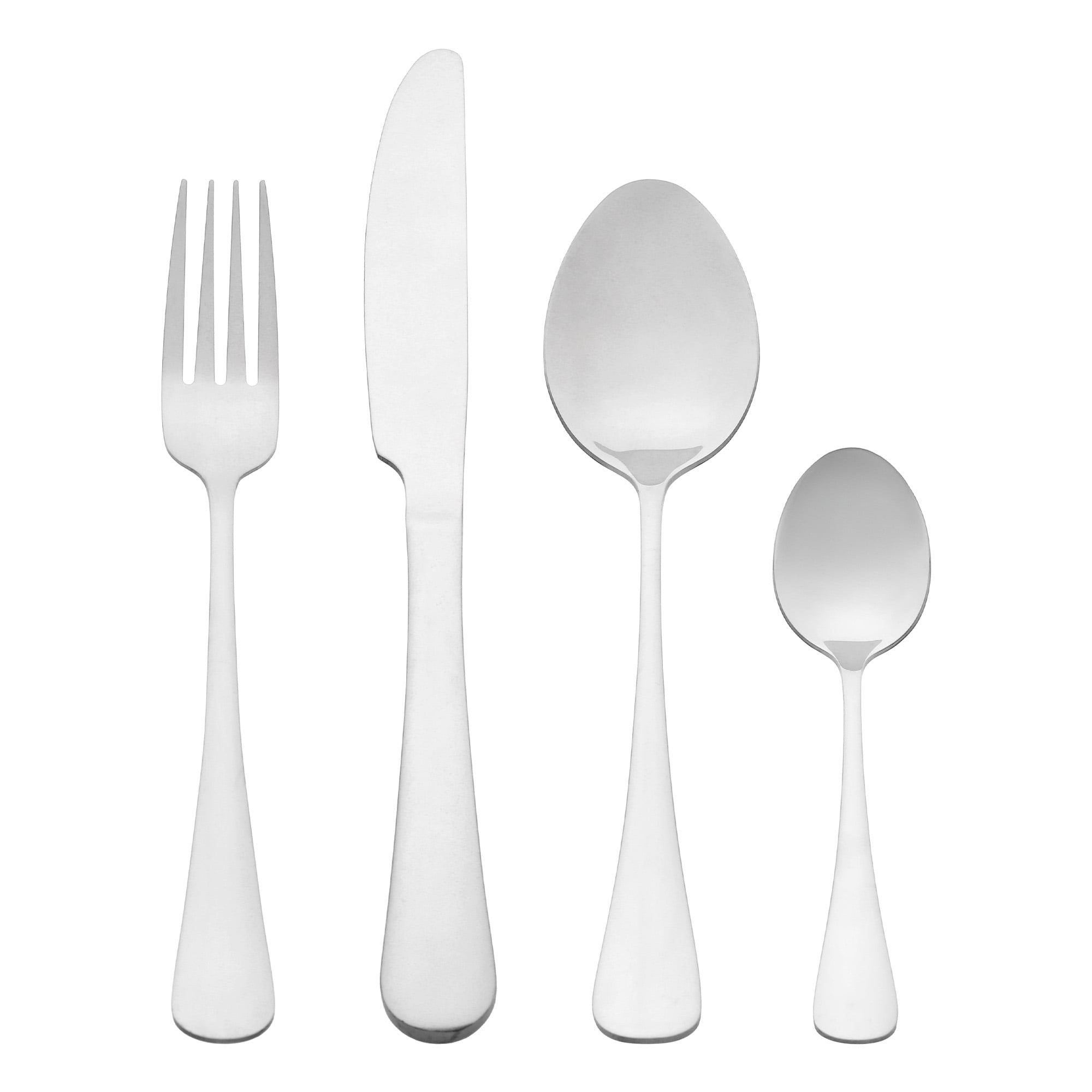 Unique Bargains Stainless Steel Flatware Set for Kitchen and Dining Silver 24 Pcs