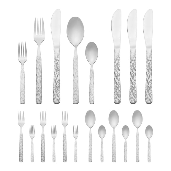 Unique Bargains Stainless Steel Flatware Set for Multiple Use Silver 20pcs
