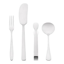 Unique Bargains Stainless Steel Flatware Set with Spoons and Forks Silver 16 Pcs