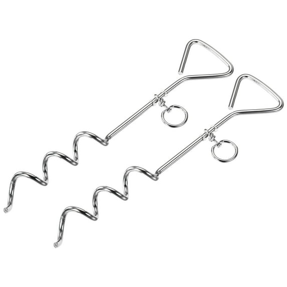 Unique Bargains Stainless Steel Heavy Load Ground Peg Spiral Tent Stake