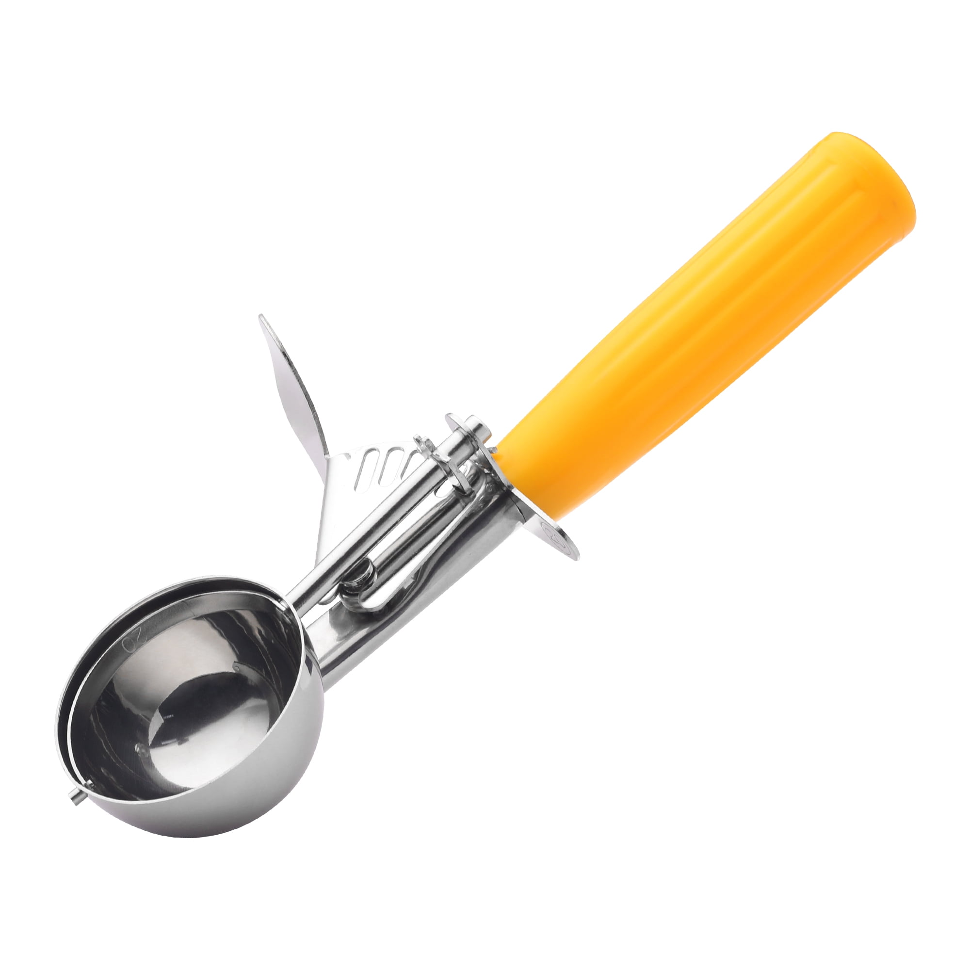 Unique Bargains Stainless Steel Ice Cream Scoop Yellow 7.9in