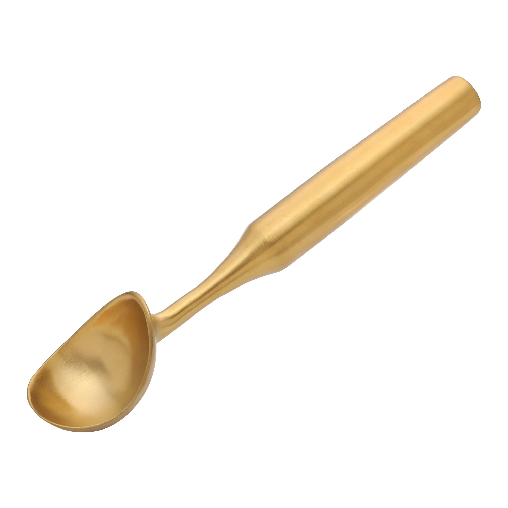 Unique Bargains Stainless Steel Ice Cream Scoop for Use and Cleaning Gold 8.1in