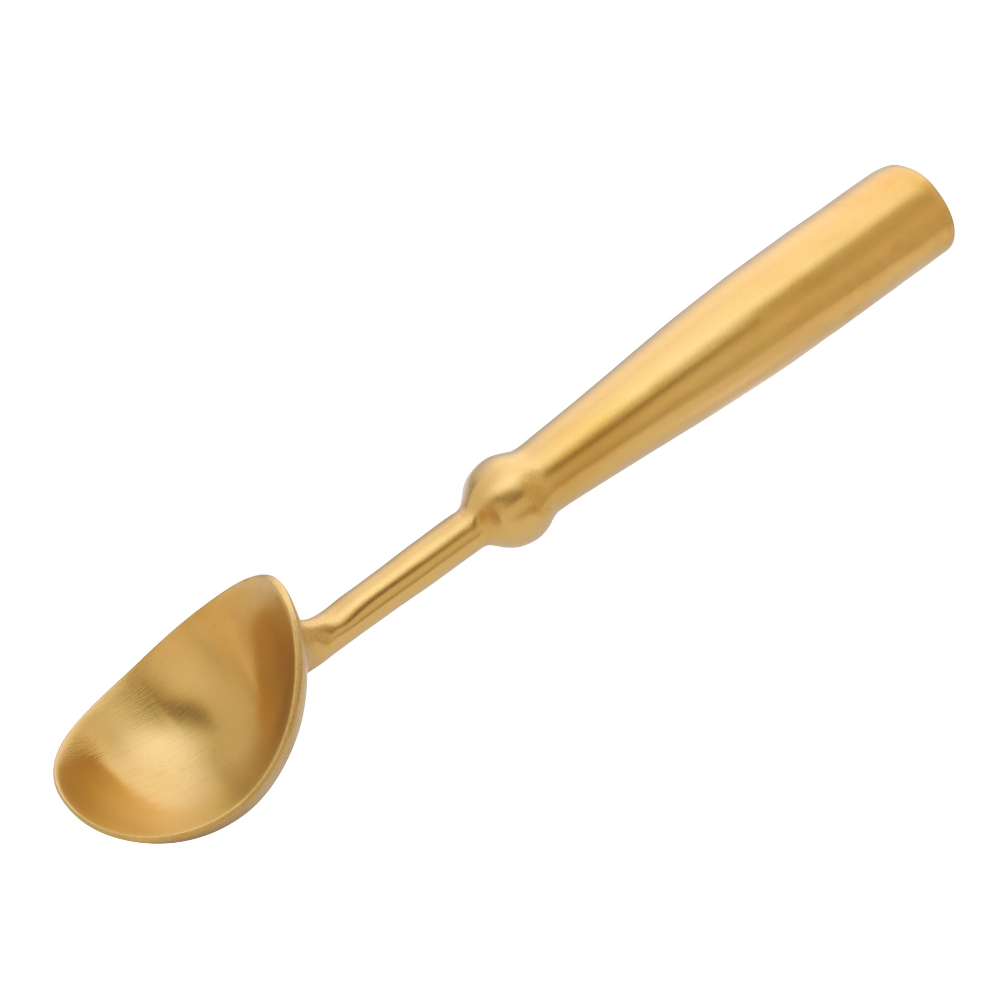 Unique Bargains Stainless Steel Ice Cream Scoop for Use and Cleaning Gold 8.3in