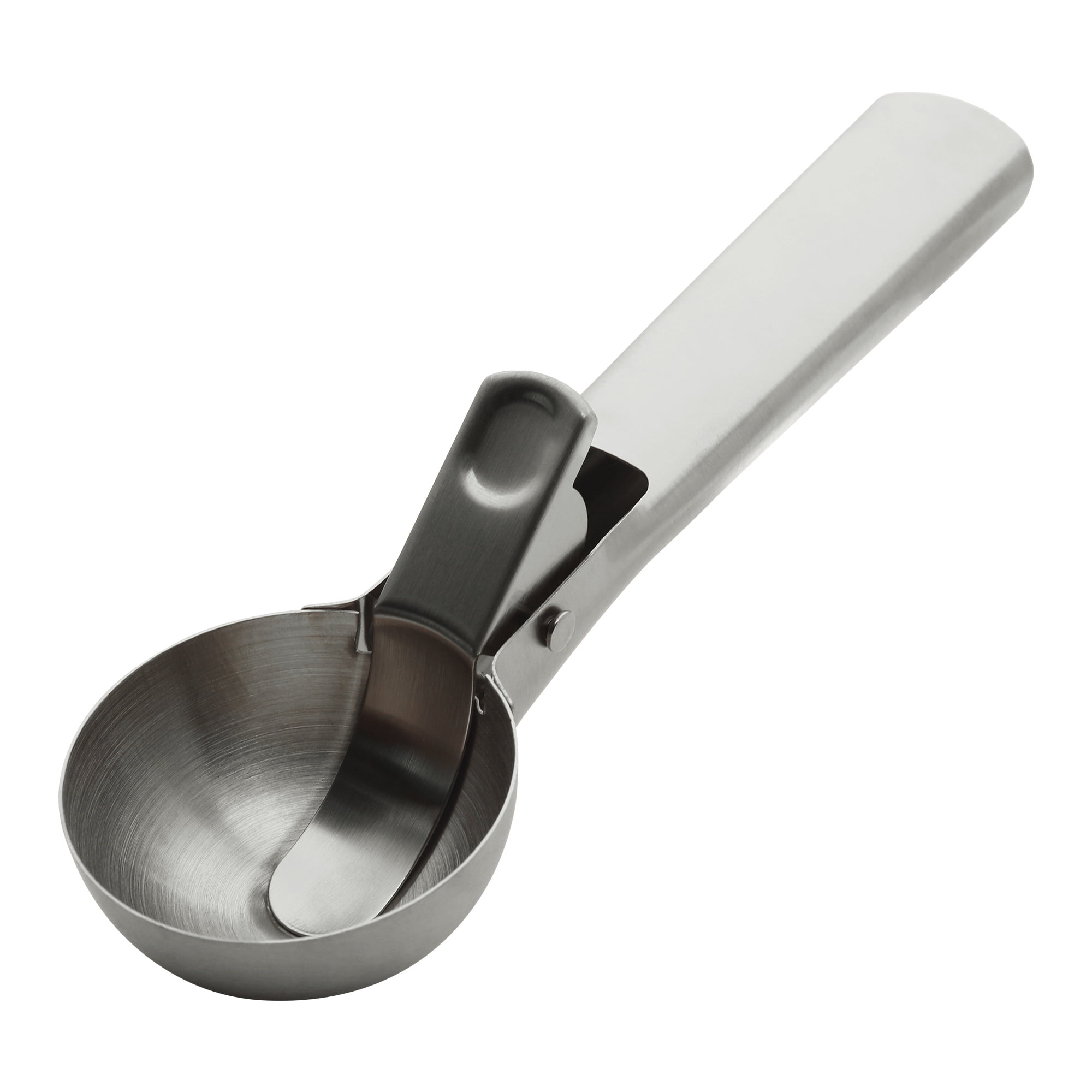 Unique Bargains Stainless Steel Ice Cream Scoop with Durable Handle Silver 7.6in