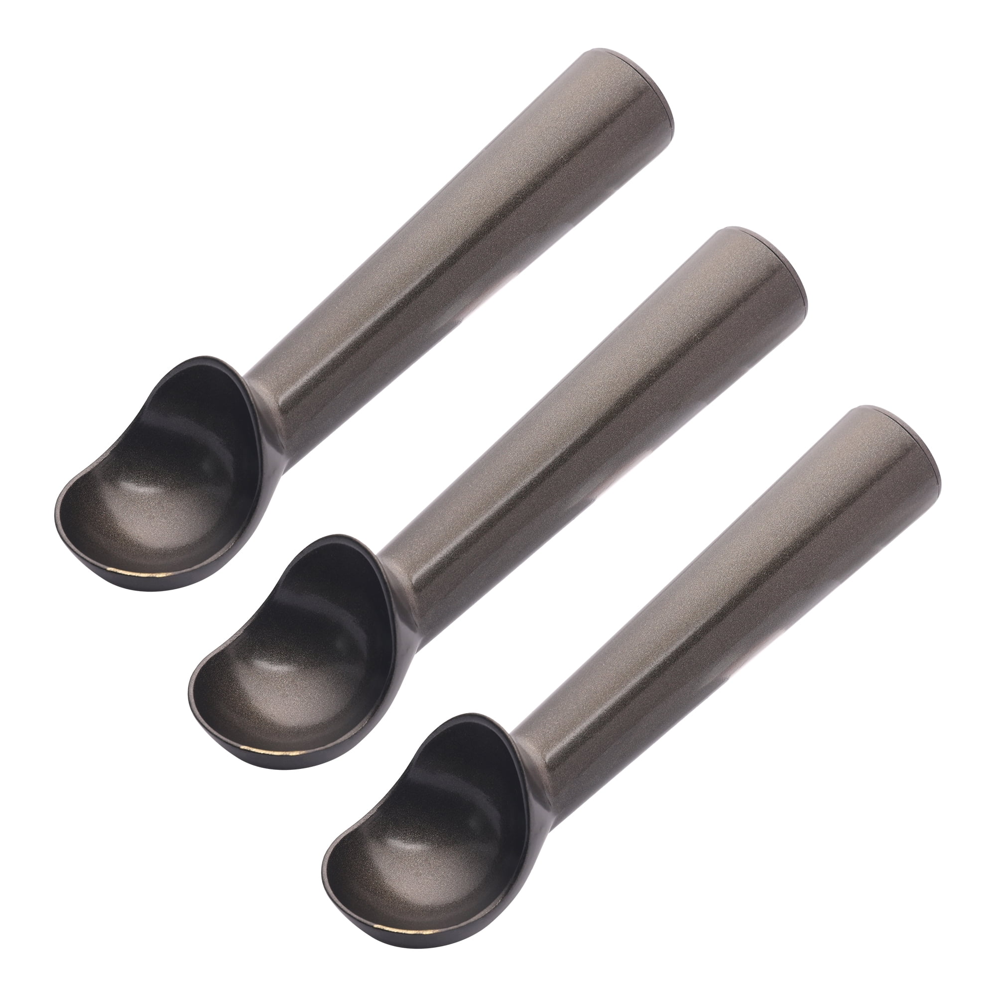 Unique Bargains Stainless Steel Ice Cream Scoop with Handle Black 3