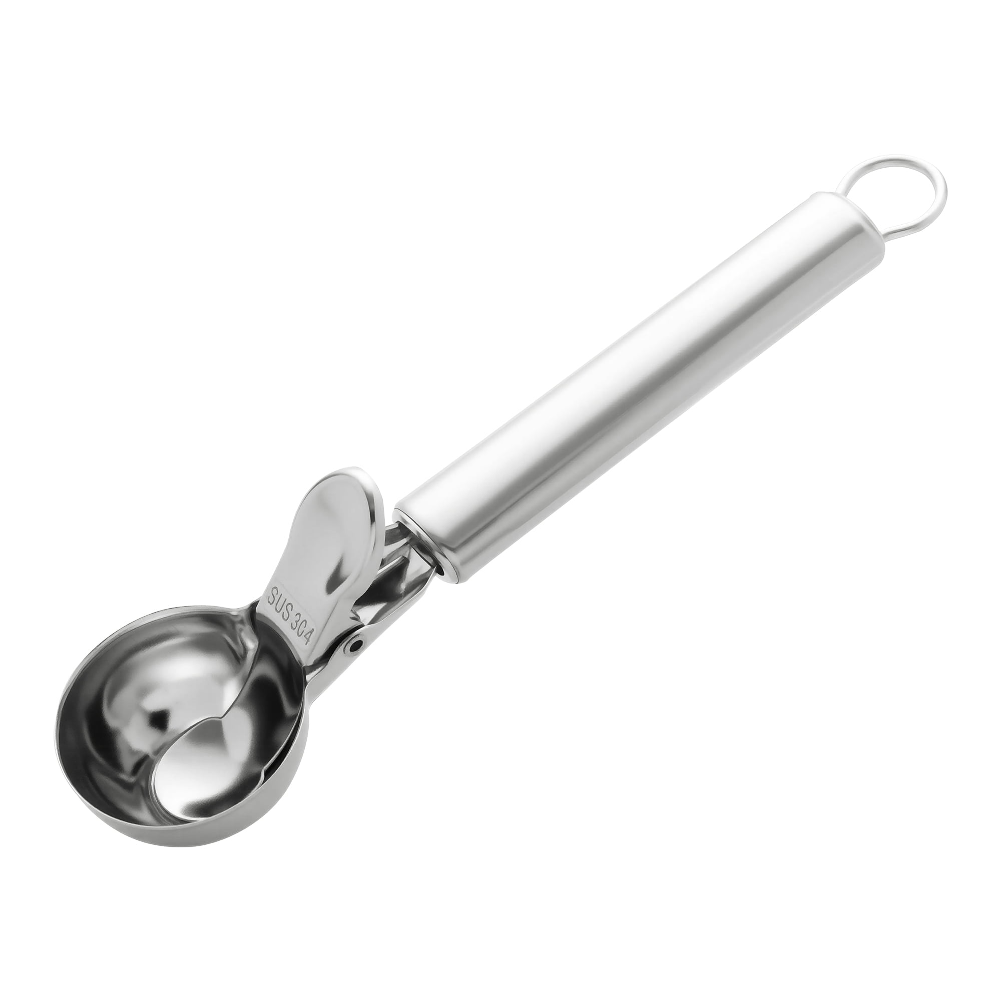 Unique Bargains Stainless Steel Ice Cream Scoop with Handle Silver 8.3in