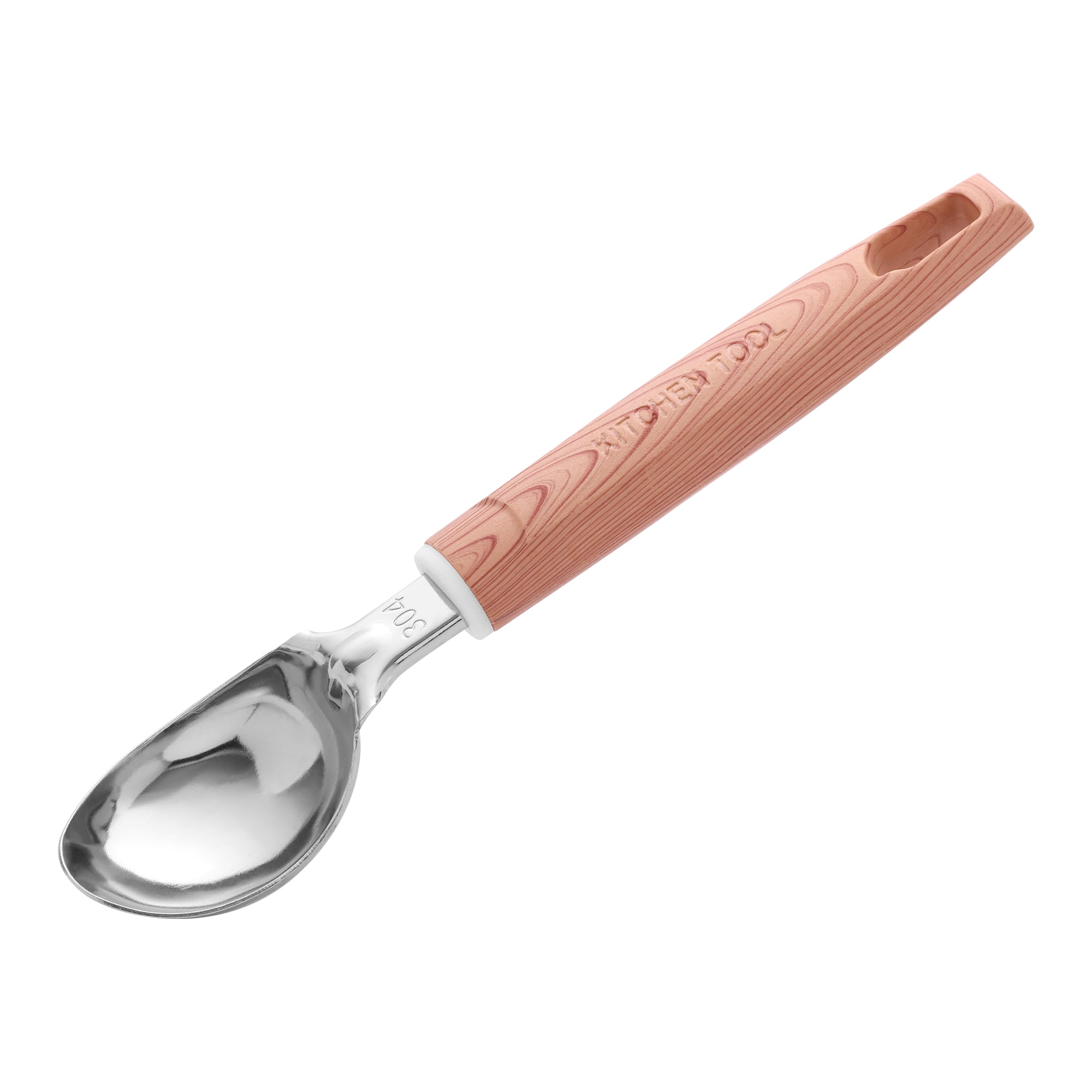 Unique Bargains Stainless Steel Ice Cream Scoop with Handle Yellow 7.9in