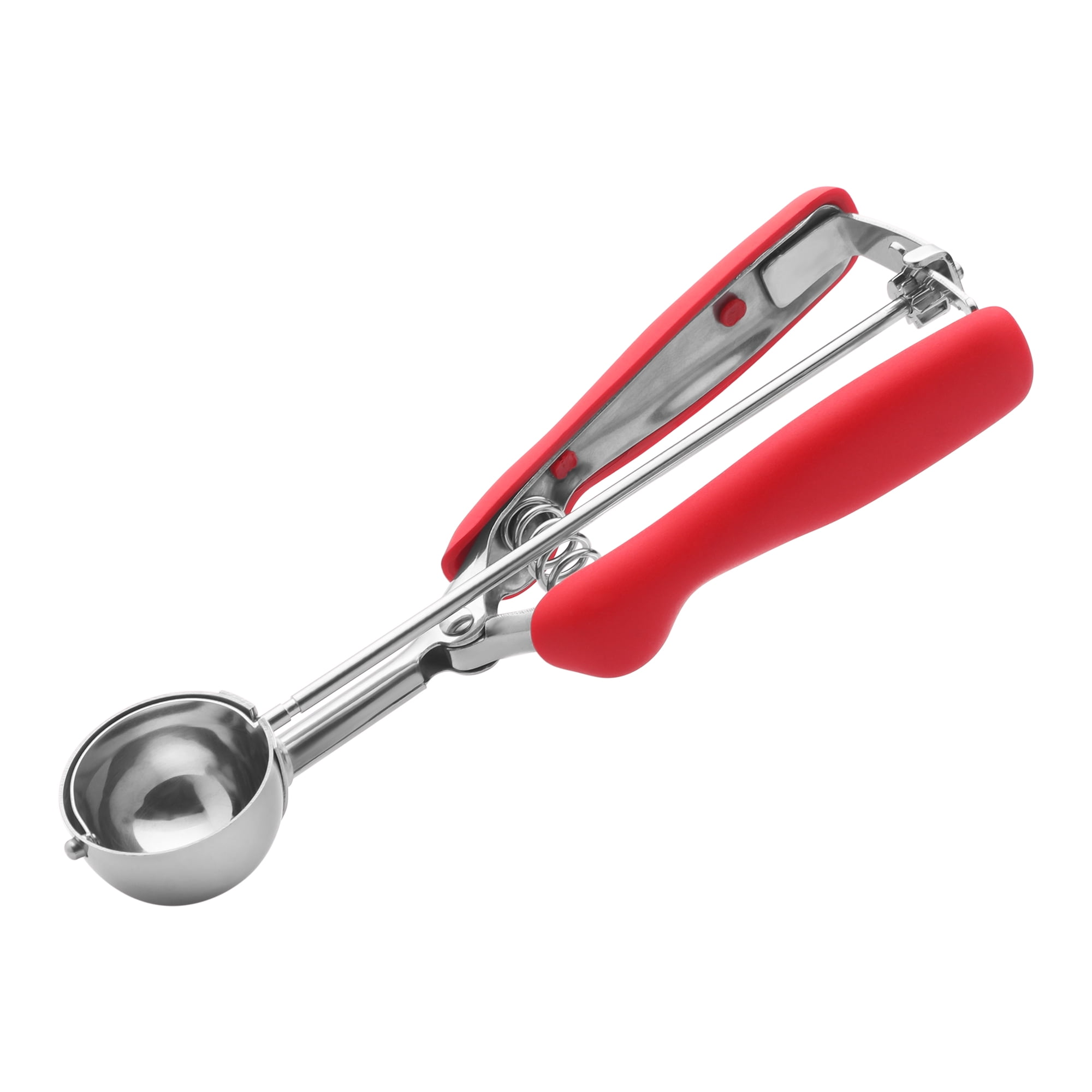 Unique Bargains Stainless Steel Ice Cream Scoop with Reinforced Handle Red 8.3in