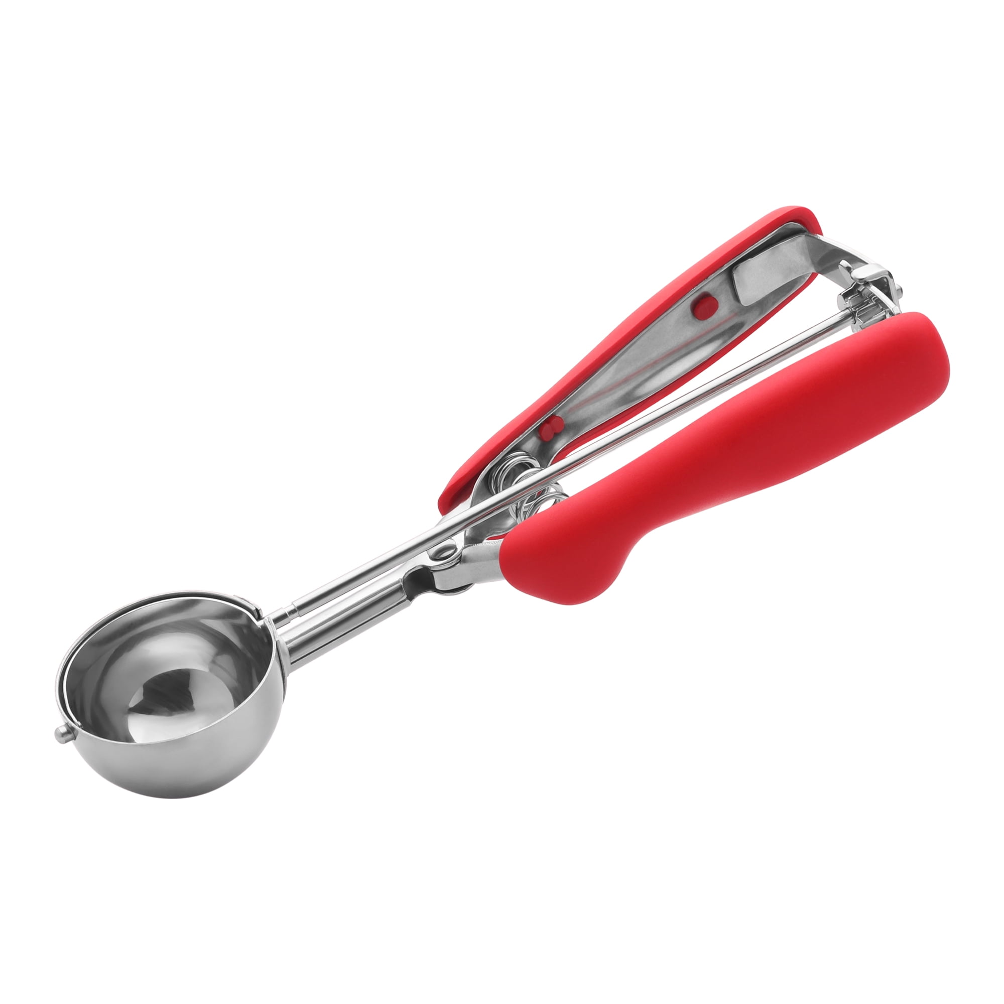 Unique Bargains Stainless Steel Ice Cream Scoop with Reinforced Handle Red 8.7in