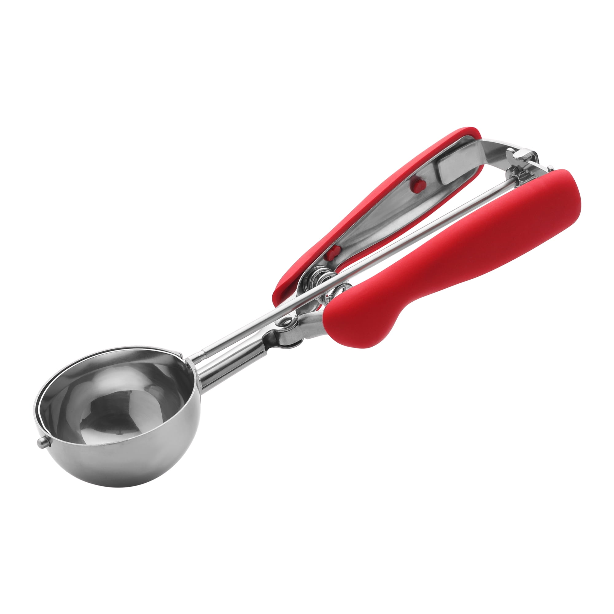 Unique Bargains Stainless Steel Ice Cream Scoop with Reinforced Handle Red 9.1in