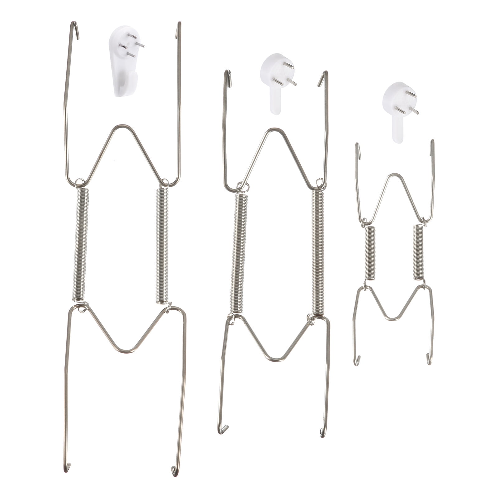 Unique Bargains Stainless Steel Invisible Wall Plate Hanger for Artwork Display 4 Pcs