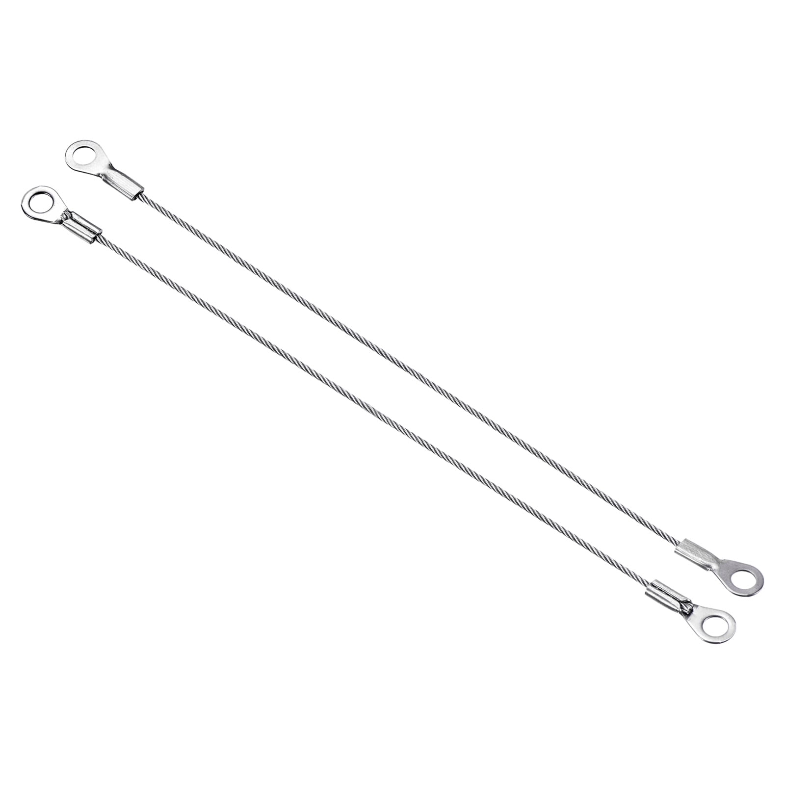 Unique Bargains Stainless Steel Lanyard Cable Eyelets Ended Widely Used Rope 1.5mmx20cm
