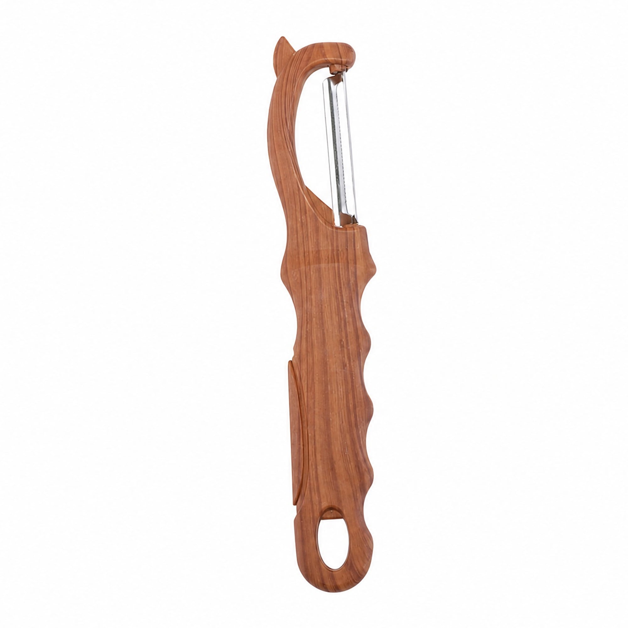 Unique Bargains Stainless Steel Lightweight Peeler with Hangable Hole Brown-2 7.1 x 1.2"