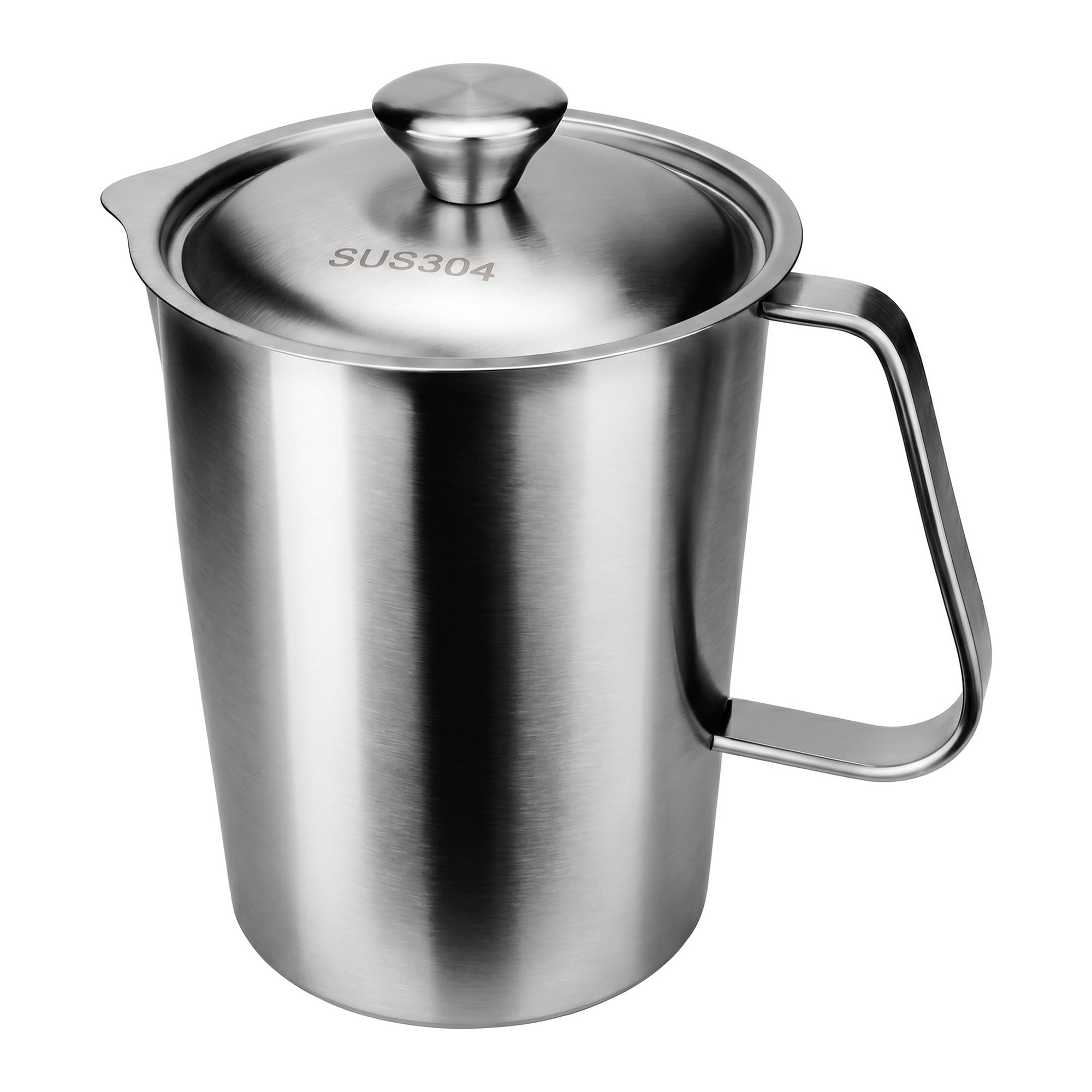 Unique Bargains Stainless Steel Measuring Cup Silver with Cover 1500ml