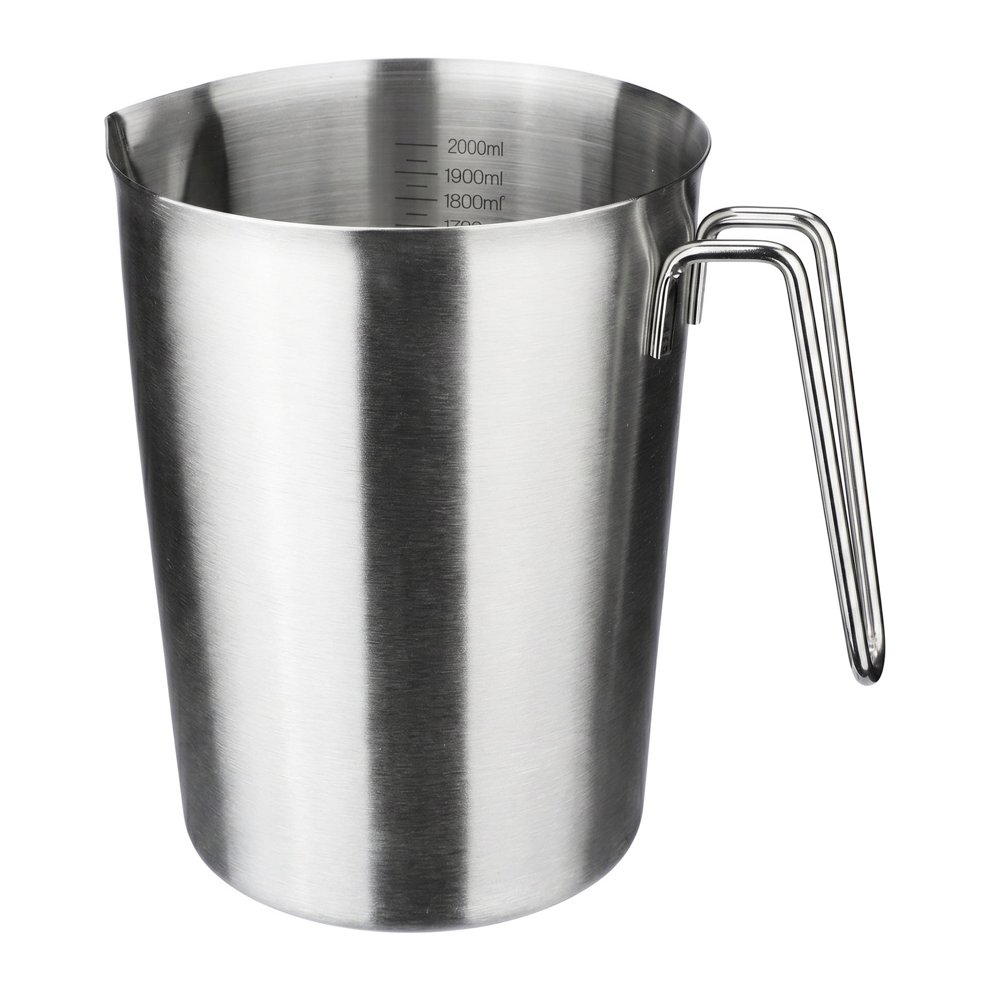 Unique Bargains Stainless Steel Measuring Cup for Kitchen Use Silver 2000ml