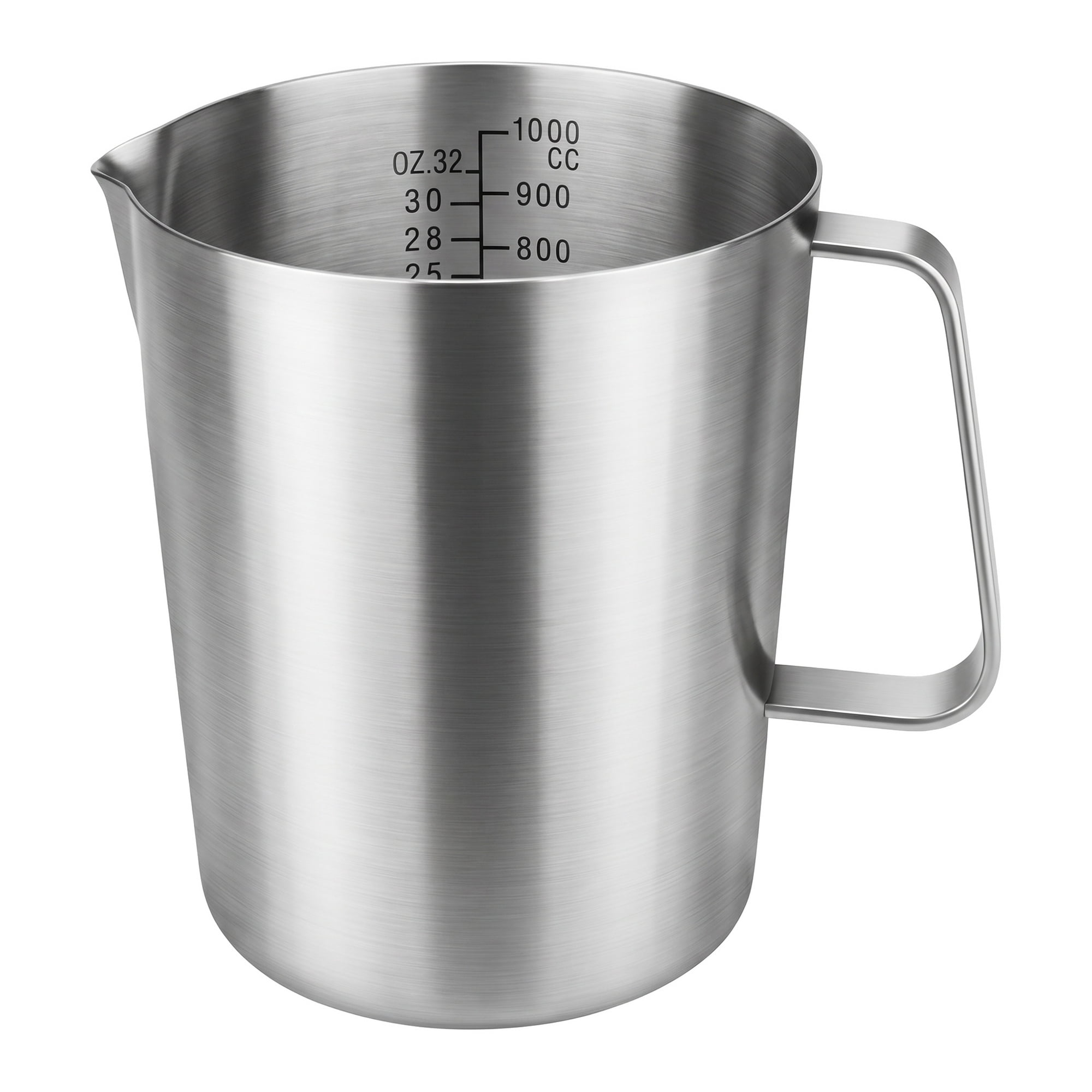 Unique Bargains Stainless Steel Measuring Cup with Easy Read Lines Silver 1000ml