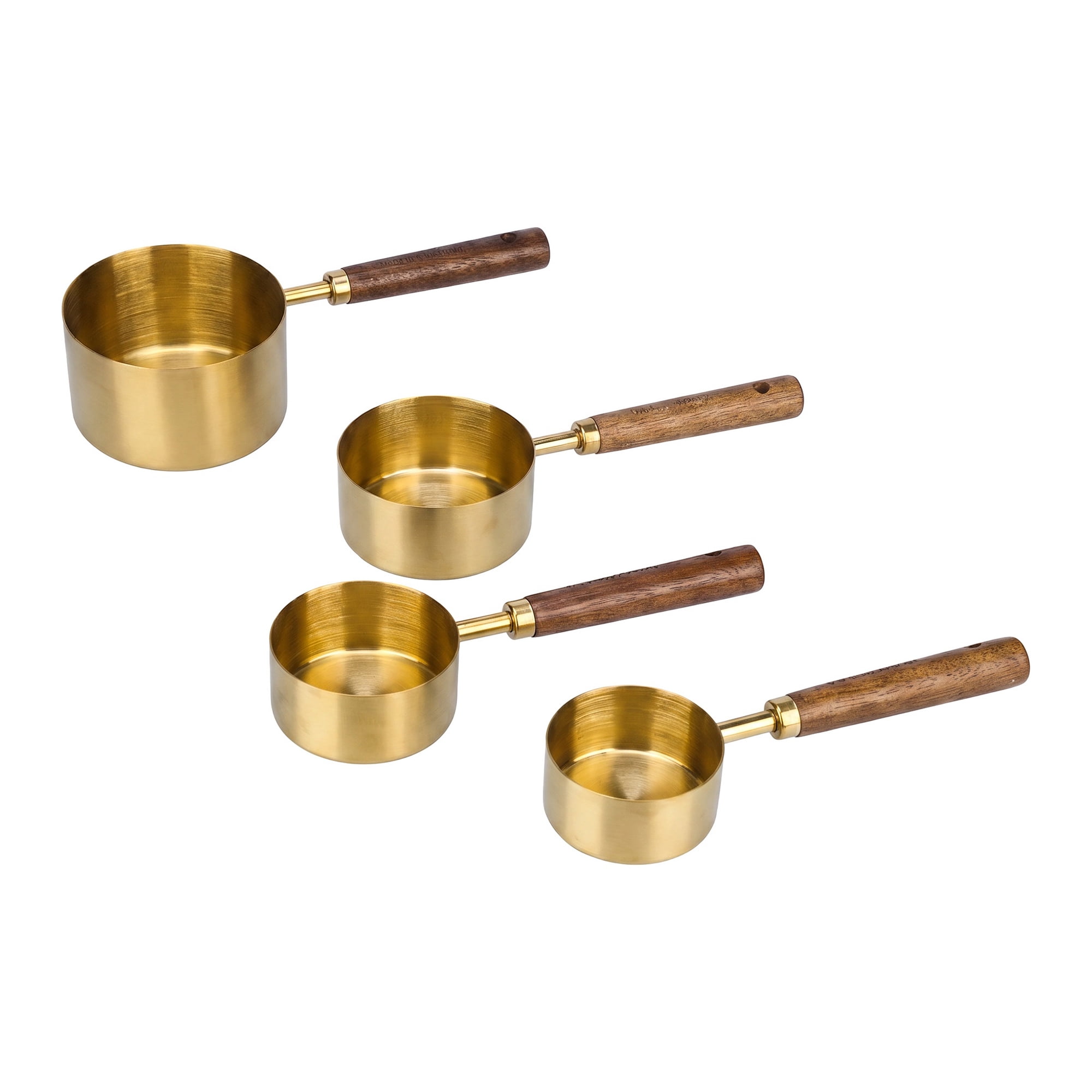 Unique Bargains Stainless Steel Measuring Spoons Set Metal Measuring Spoons Gold-A 4Pcs