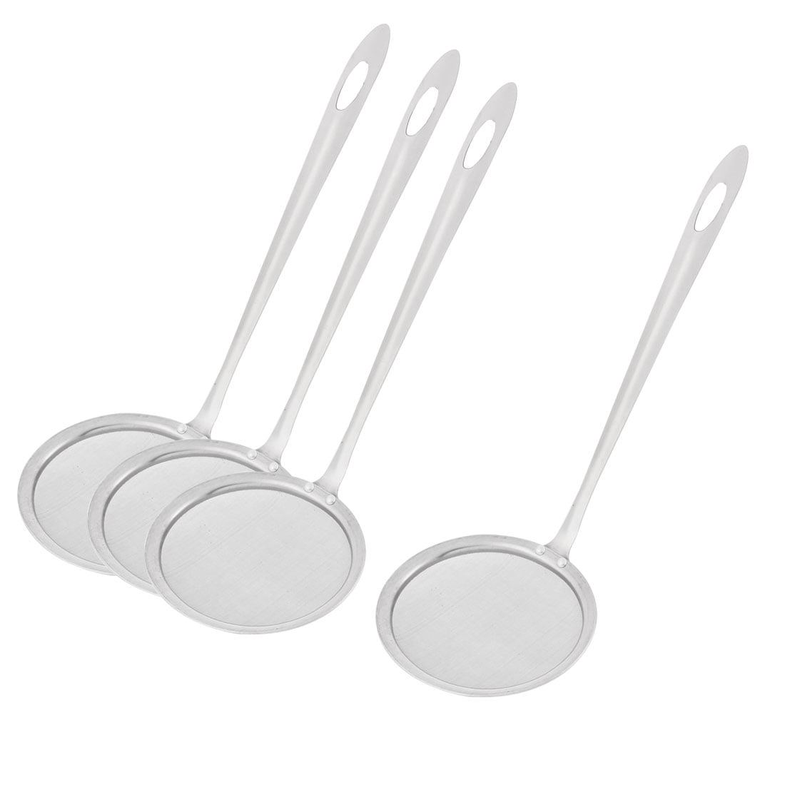 Unique Bargains Stainless Steel Oval Wire Mesh Ladle Strainer 10cm x